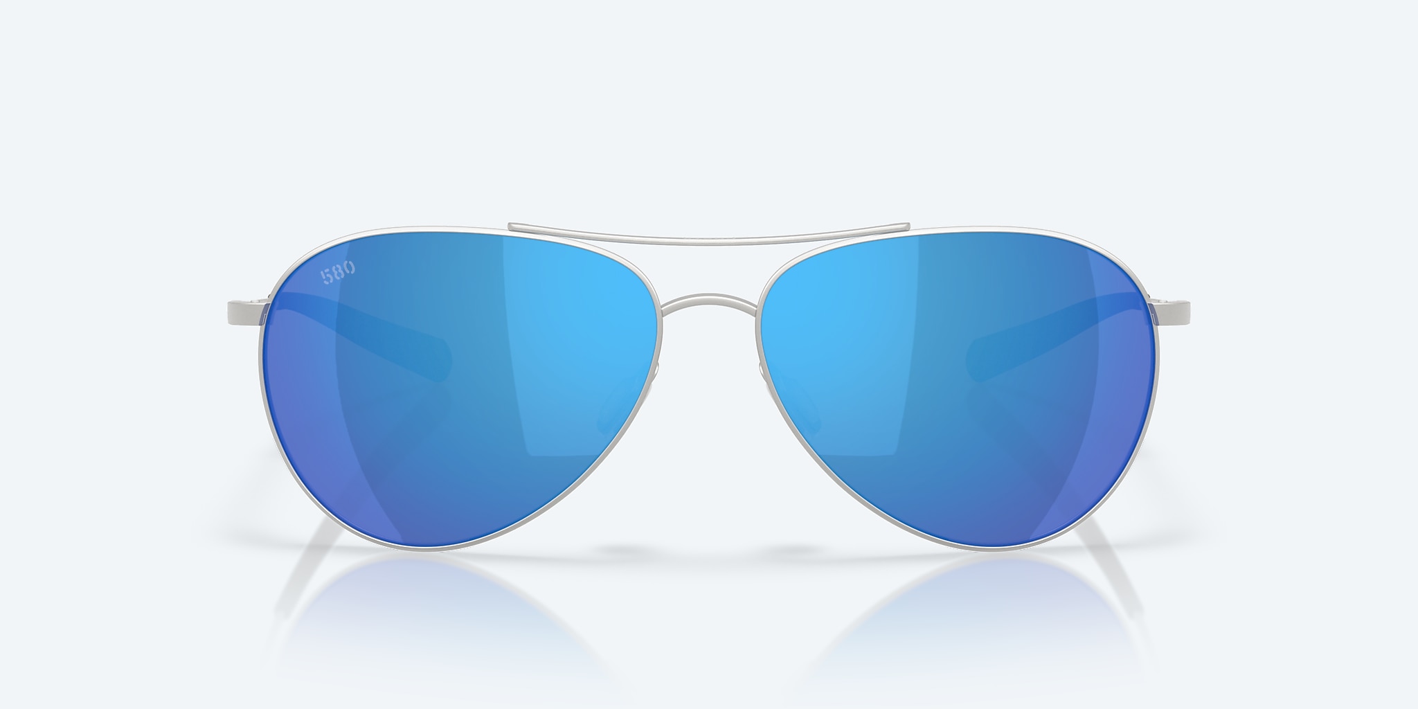 Sunglasses Costa Piper L (58-14) with Blue Mirror lens and Satin Silver frame Image 2 of 7 Sunglasses Costa Piper L (58-14) with Blue Mirror lens and Satin Silver frame Image 2 of 7