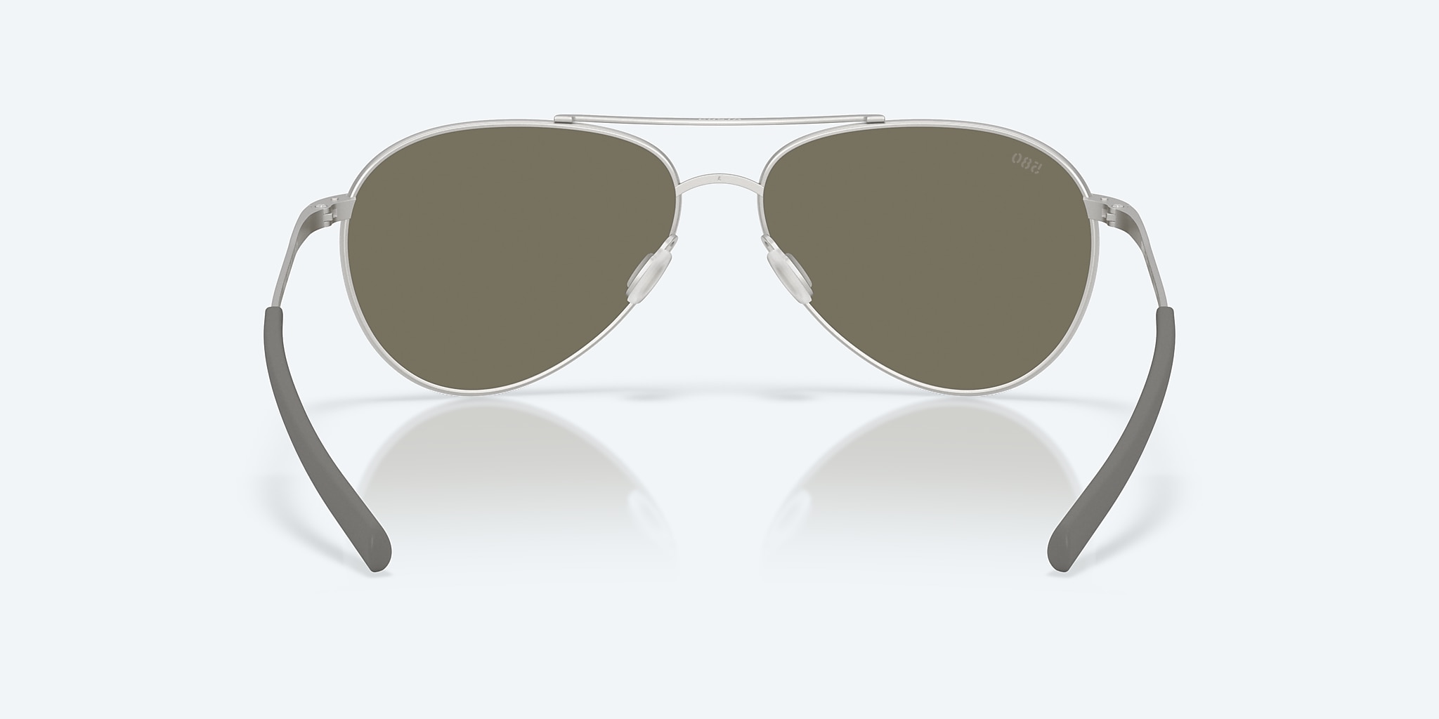 Sunglasses Costa Piper L (58-14) with Blue Mirror lens and Satin Silver frame Image 4 of 7 Sunglasses Costa Piper L (58-14) with Blue Mirror lens and Satin Silver frame Image 4 of 7