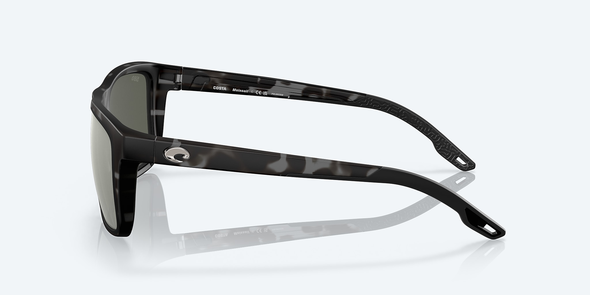 Sunglasses Costa Mainsail L (55-18) with Gray Silver Mirror lens and Tiger Shark frame Image 3 of 7 Sunglasses Costa Mainsail L (55-18) with Gray Silver Mirror lens and Tiger Shark frame Image 3 of 7