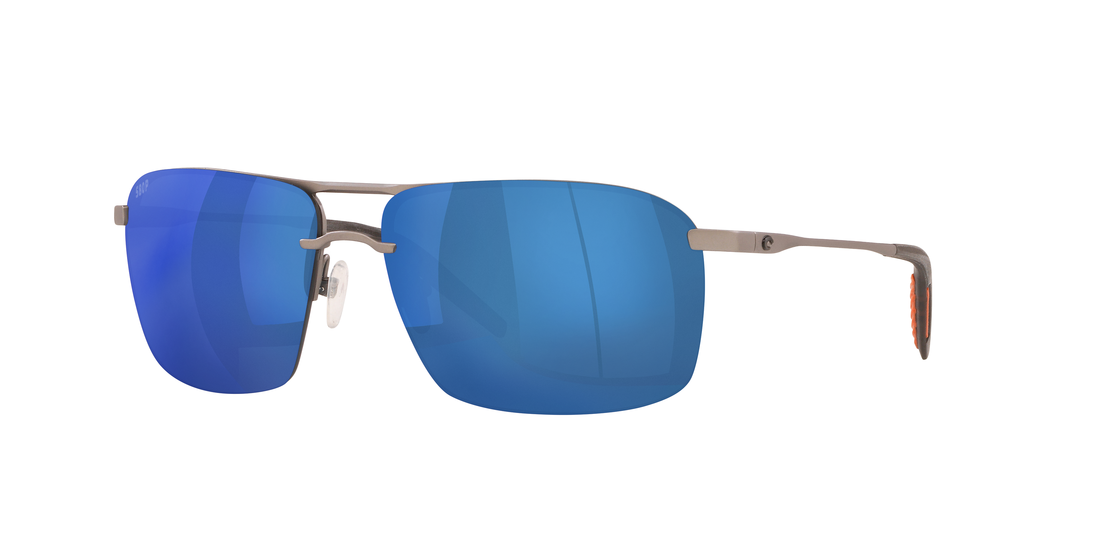 Costa Skimmer XL (62-14) with Blue Mirror lenses and Matte Silver