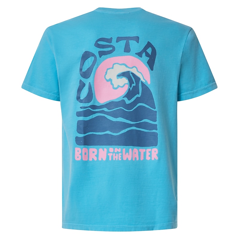 T-shirt Manica Lunga Costa Del Mar 'Bill Fish Spot' – Blu Freddo – 100% Cotone Uomo