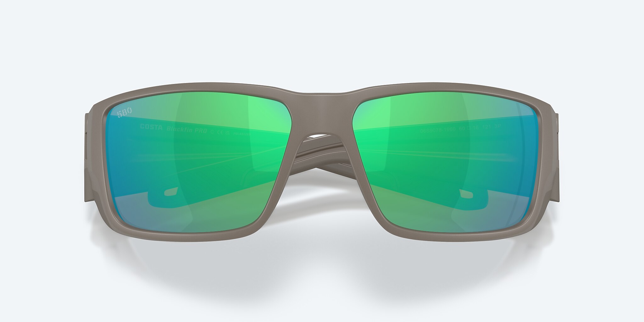Sunglasses Costa Blackfin PRO L (60-16) with Green Mirror lens and Olive Shale frame Image 5 of 7