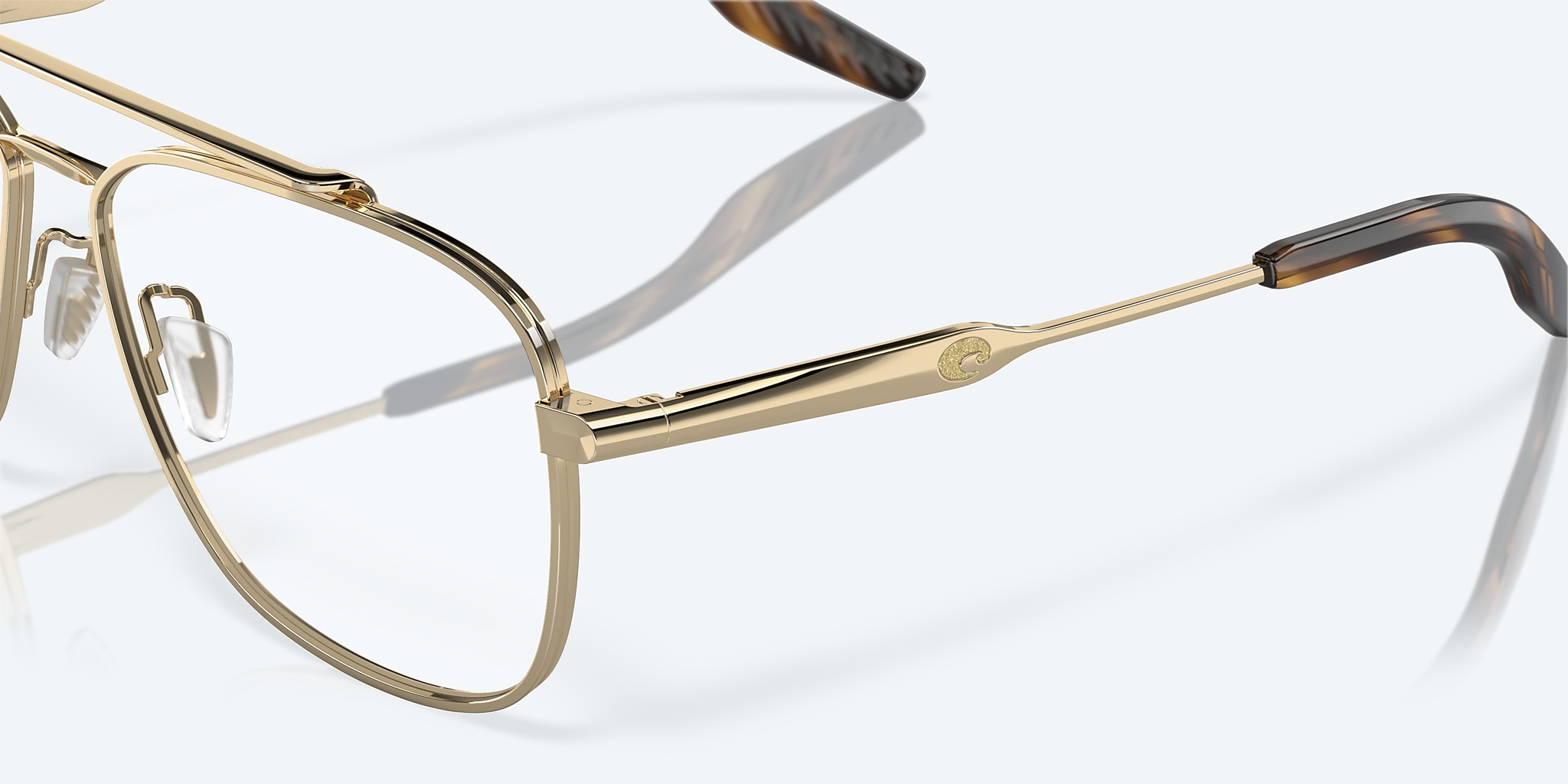 Eyeglasses Costa Bimini Road  500 M (55-15) with DEMO LENS lens and Gold frame Image 6 of 7 Eyeglasses Costa Bimini Road  500 M (55-15) with DEMO LENS lens and Gold frame Image 6 of 7