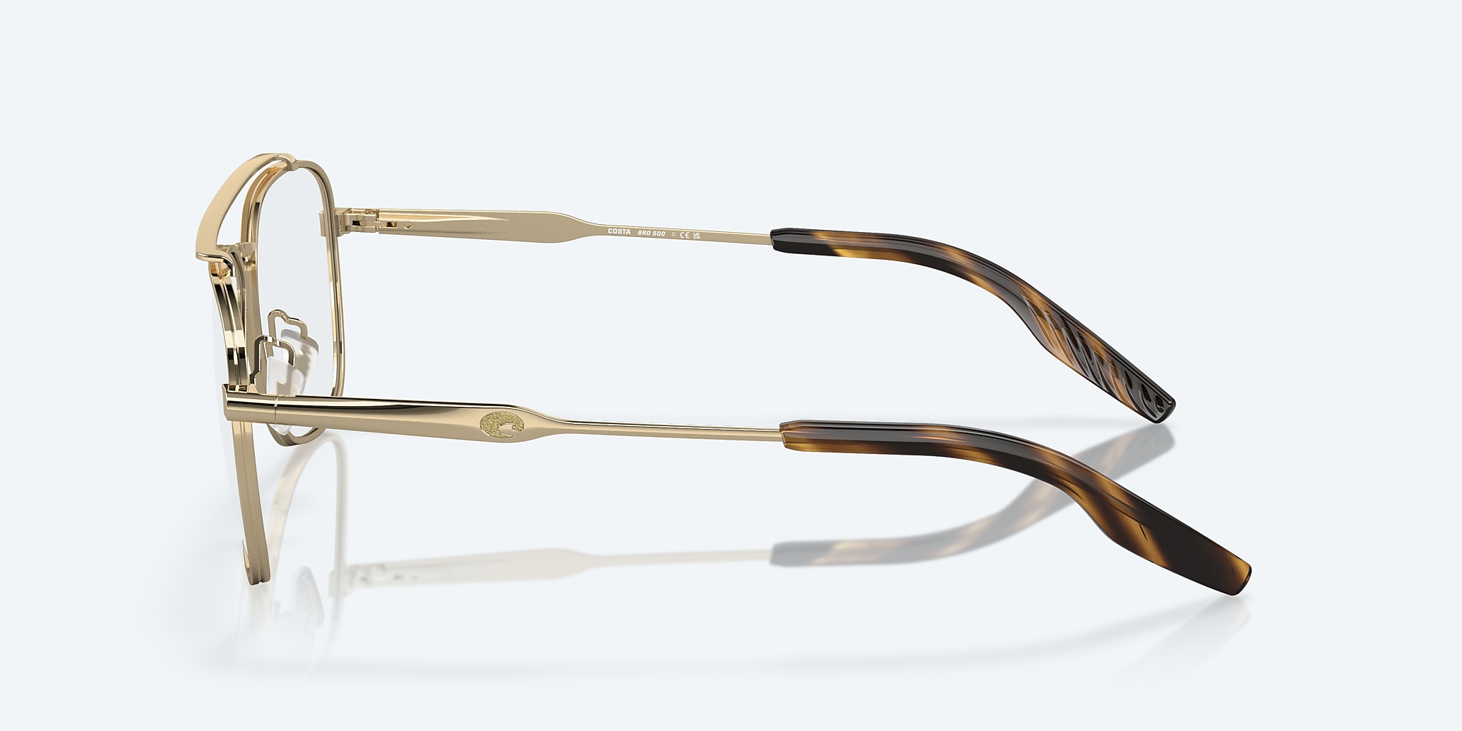 Eyeglasses Costa Bimini Road  500 M (55-15) with DEMO LENS lens and Gold frame Image 3 of 7 Eyeglasses Costa Bimini Road  500 M (55-15) with DEMO LENS lens and Gold frame Image 3 of 7