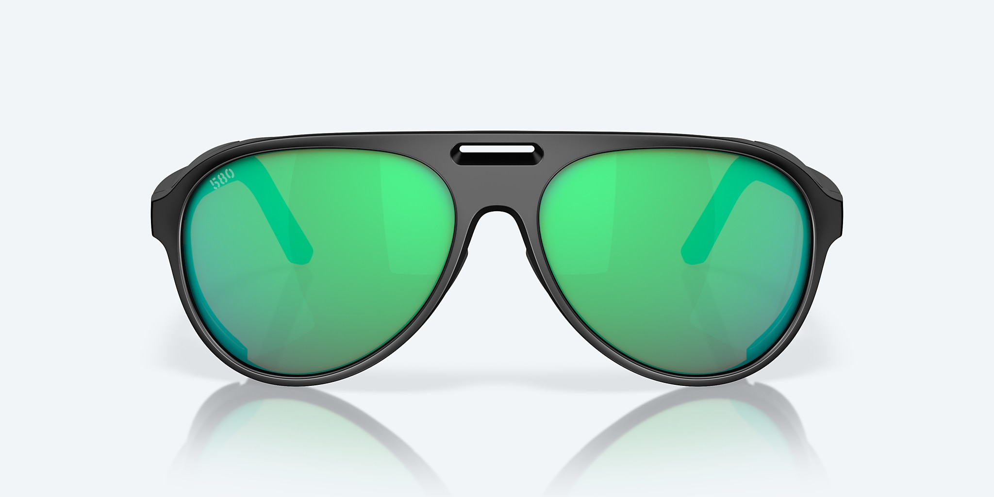 Sunglasses Costa Grand Catalina XL (59-15) with Green Mirror lens and Matte Black frame Image 2 of 8 Sunglasses Costa Grand Catalina XL (59-15) with Green Mirror lens and Matte Black frame Image 2 of 8