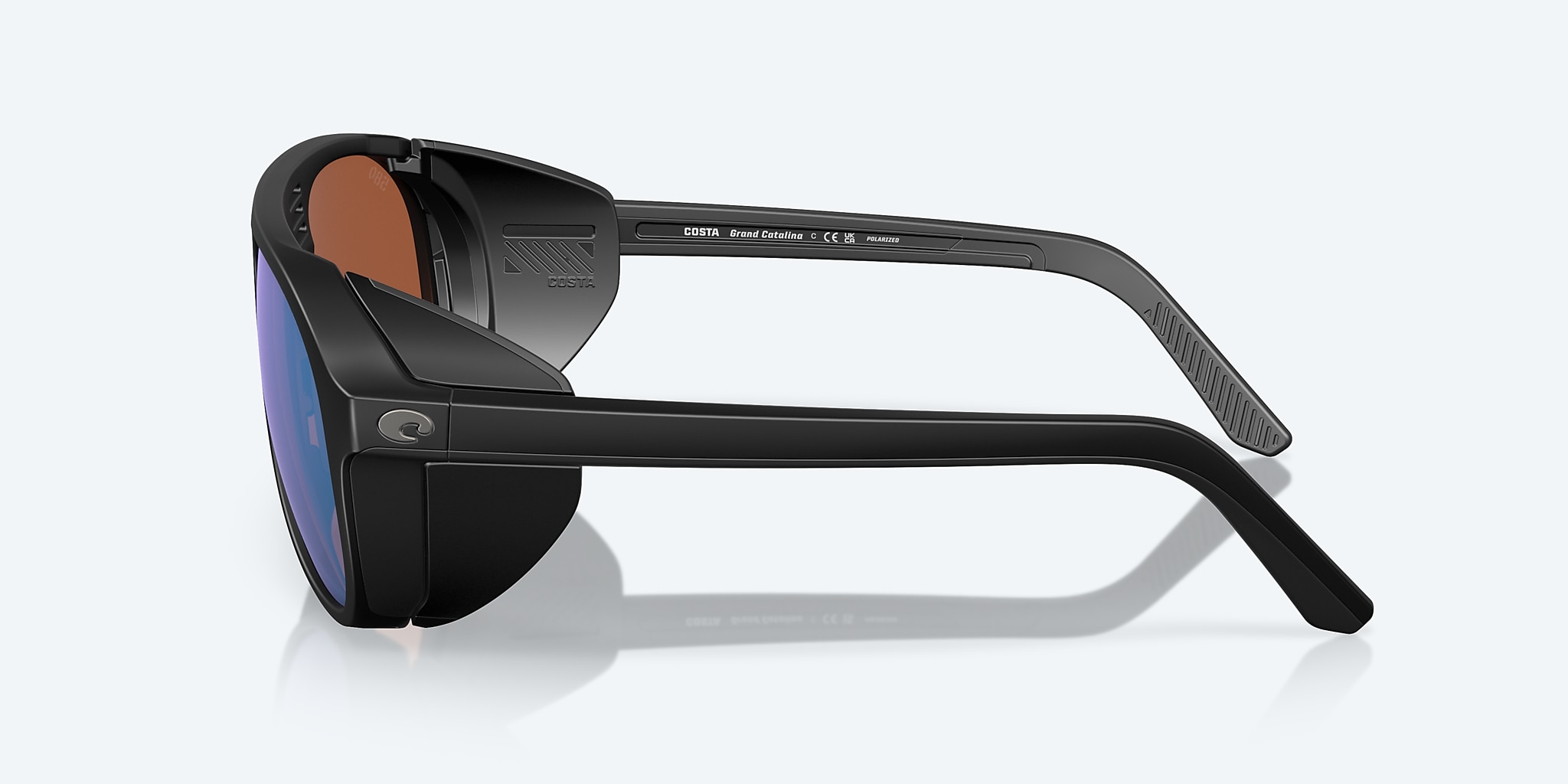 Sunglasses Costa Grand Catalina XL (59-15) with Green Mirror lens and Matte Black frame Image 3 of 8 Sunglasses Costa Grand Catalina XL (59-15) with Green Mirror lens and Matte Black frame Image 3 of 8