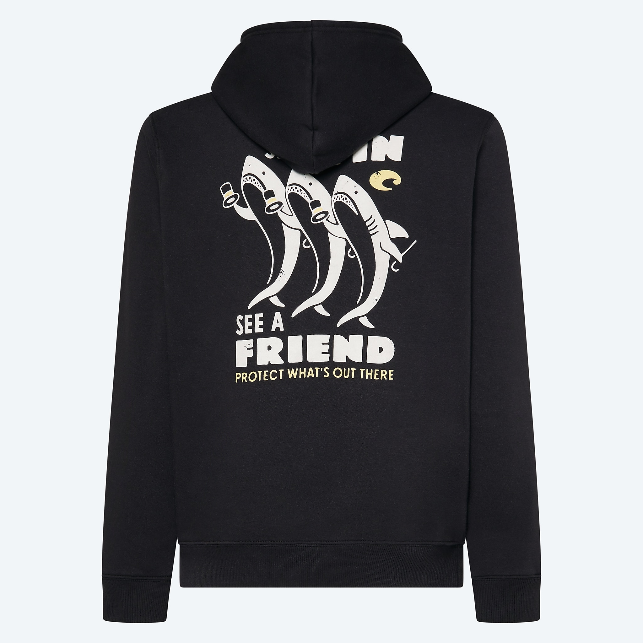 Apparel Noir Costa Shark Friend Hdy Image 2 de 3 Apparel Noir Costa Shark Friend Hdy Image 2 de 3