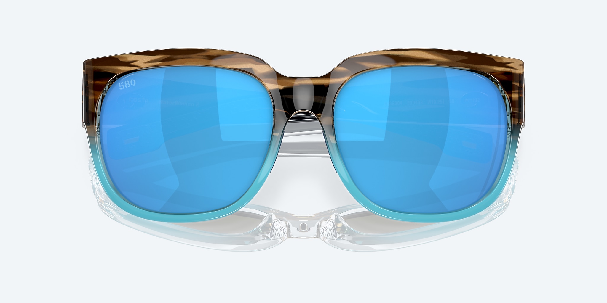 Sunglasses Costa Waterwoman 2 XL (58-18) with Blue Mirror lens and Shiny Wahoo frame Image 5 of 7 Sunglasses Costa Waterwoman 2 XL (58-18) with Blue Mirror lens and Shiny Wahoo frame Image 5 of 7