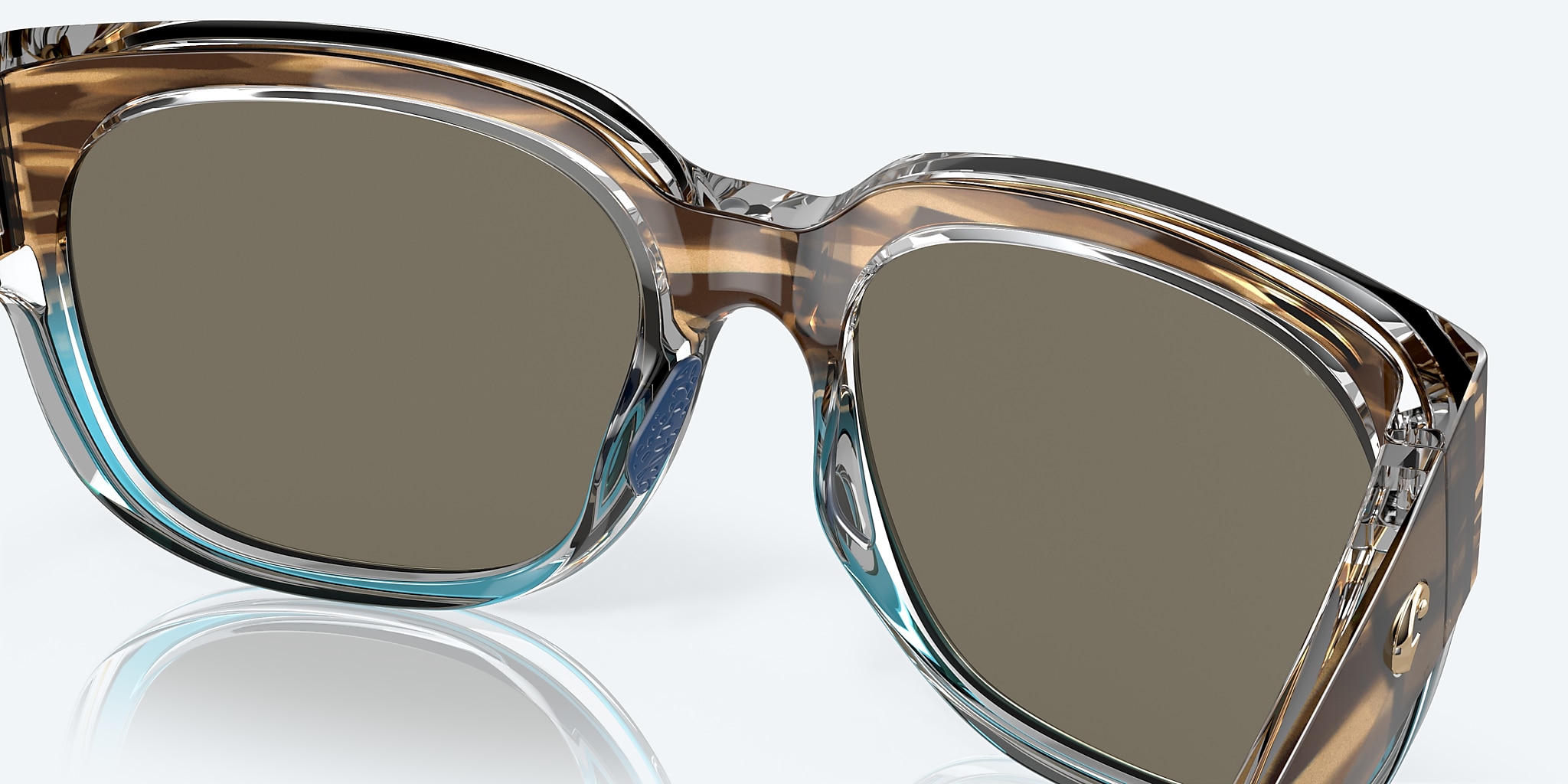 Sunglasses Costa Waterwoman 2 XL (58-18) with Blue Mirror lens and Shiny Wahoo frame Image 7 of 7 Sunglasses Costa Waterwoman 2 XL (58-18) with Blue Mirror lens and Shiny Wahoo frame Image 7 of 7