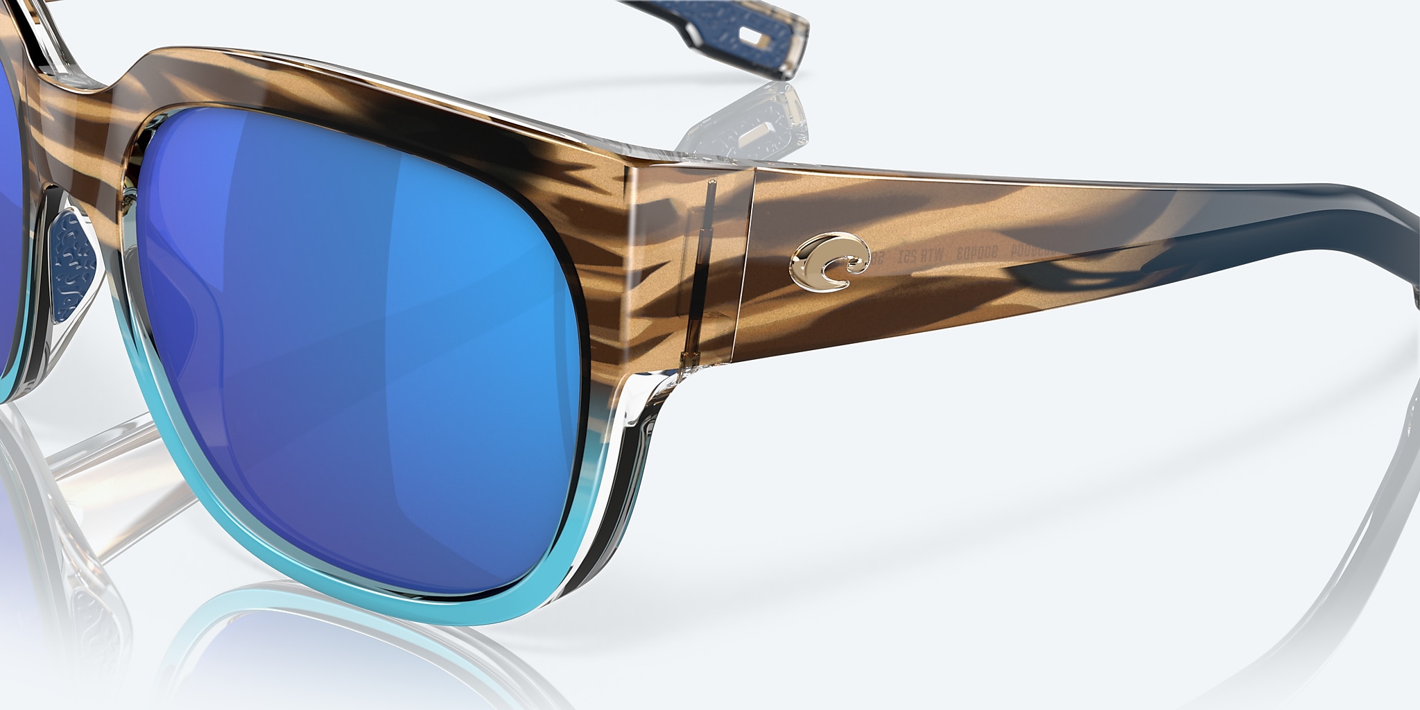 Sunglasses Costa Waterwoman 2 XL (58-18) with Blue Mirror lens and Shiny Wahoo frame Image 6 of 7 Sunglasses Costa Waterwoman 2 XL (58-18) with Blue Mirror lens and Shiny Wahoo frame Image 6 of 7
