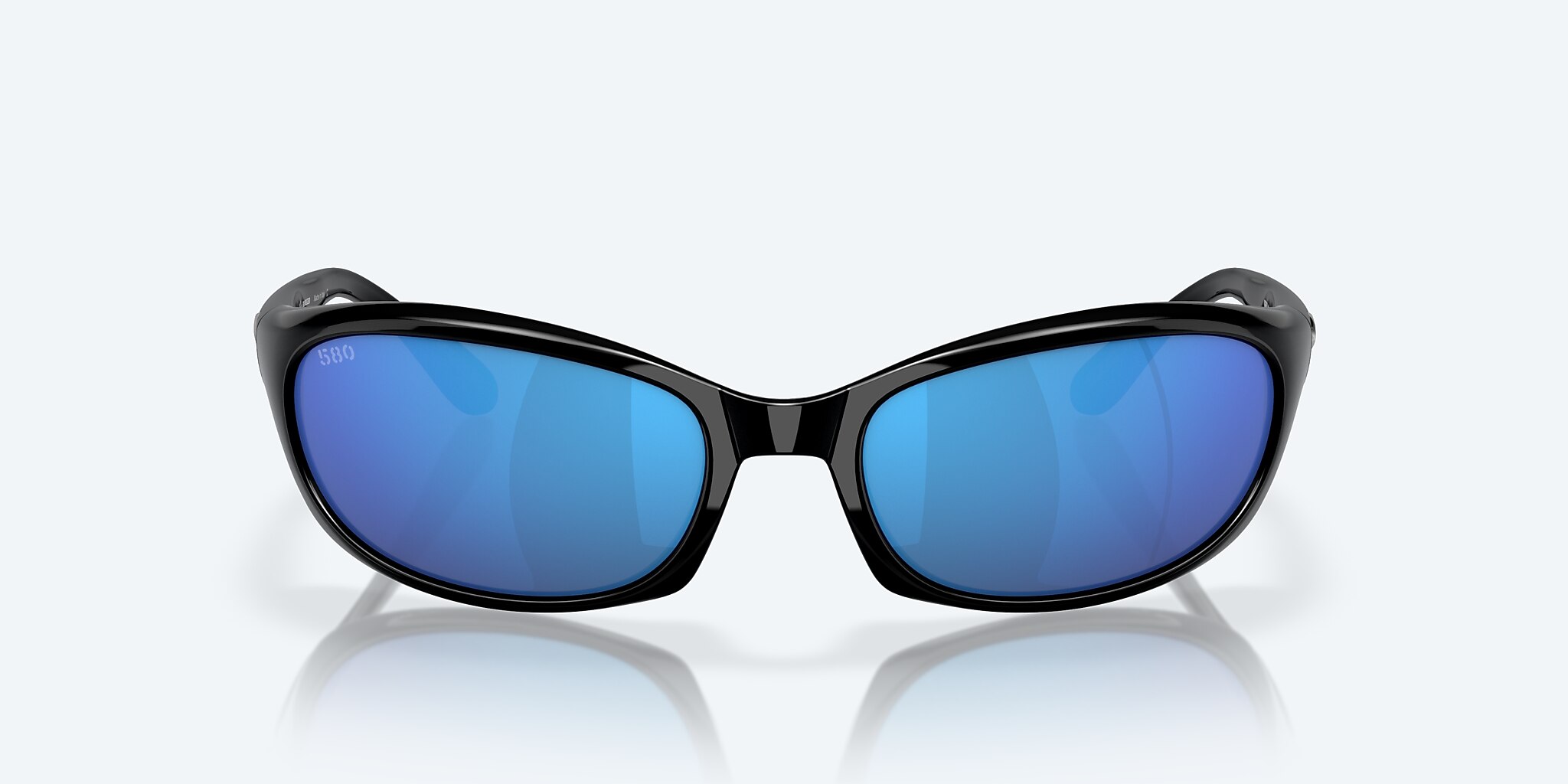 Sunglasses Costa Harpoon S (61-18) with Blue Mirror lens and Shiny Black frame Image 2 of 7