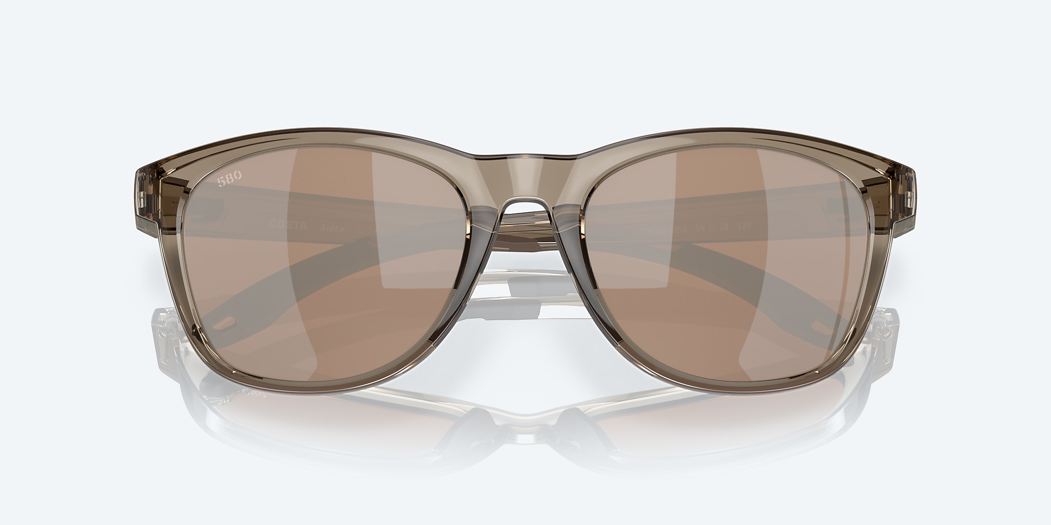 Sunglasses Costa Aleta L (54-19) with Copper Silver Mirror lens and Taupe Crystal frame Image 5 of 7 Sunglasses Costa Aleta L (54-19) with Copper Silver Mirror lens and Taupe Crystal frame Image 5 of 7