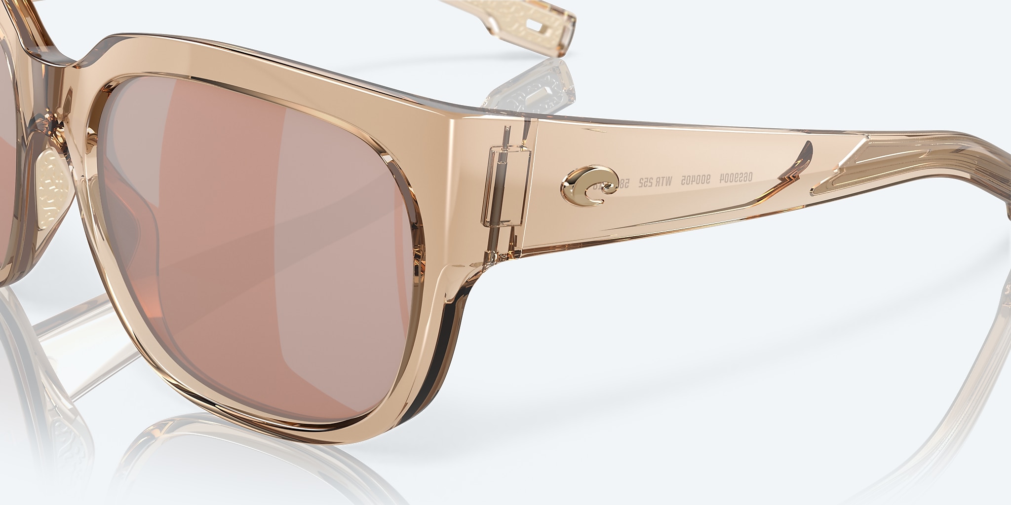 Sunglasses Costa Waterwoman 2 XL (58-18) with Copper Silver Mirror lens and Shiny Blonde Crystal frame Image 6 of 7 Sunglasses Costa Waterwoman 2 XL (58-18) with Copper Silver Mirror lens and Shiny Blonde Crystal frame Image 6 of 7