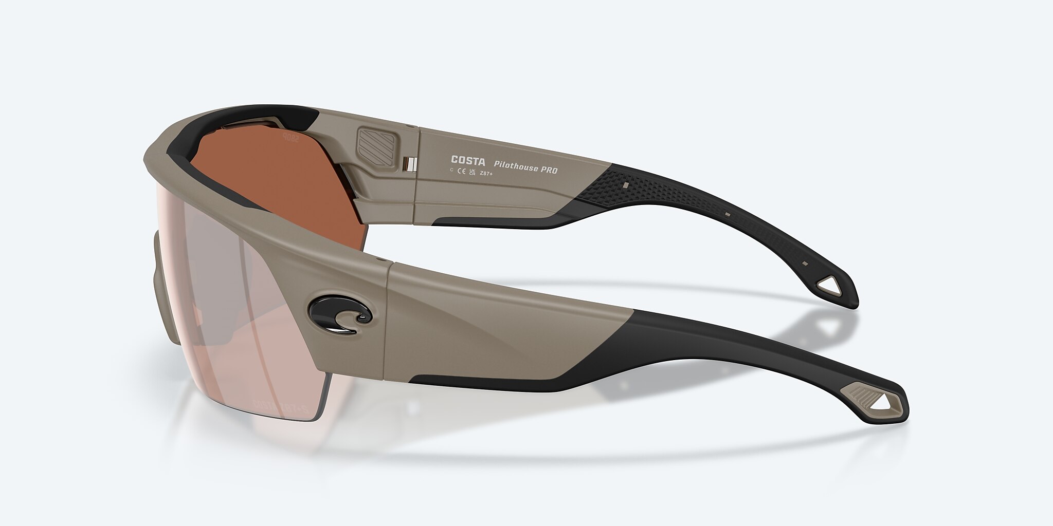 Sunglasses Costa Pilothouse PRO XXL (35-135) with Copper Silver Mirror lens and Matte Sand frame Image 3 of 7