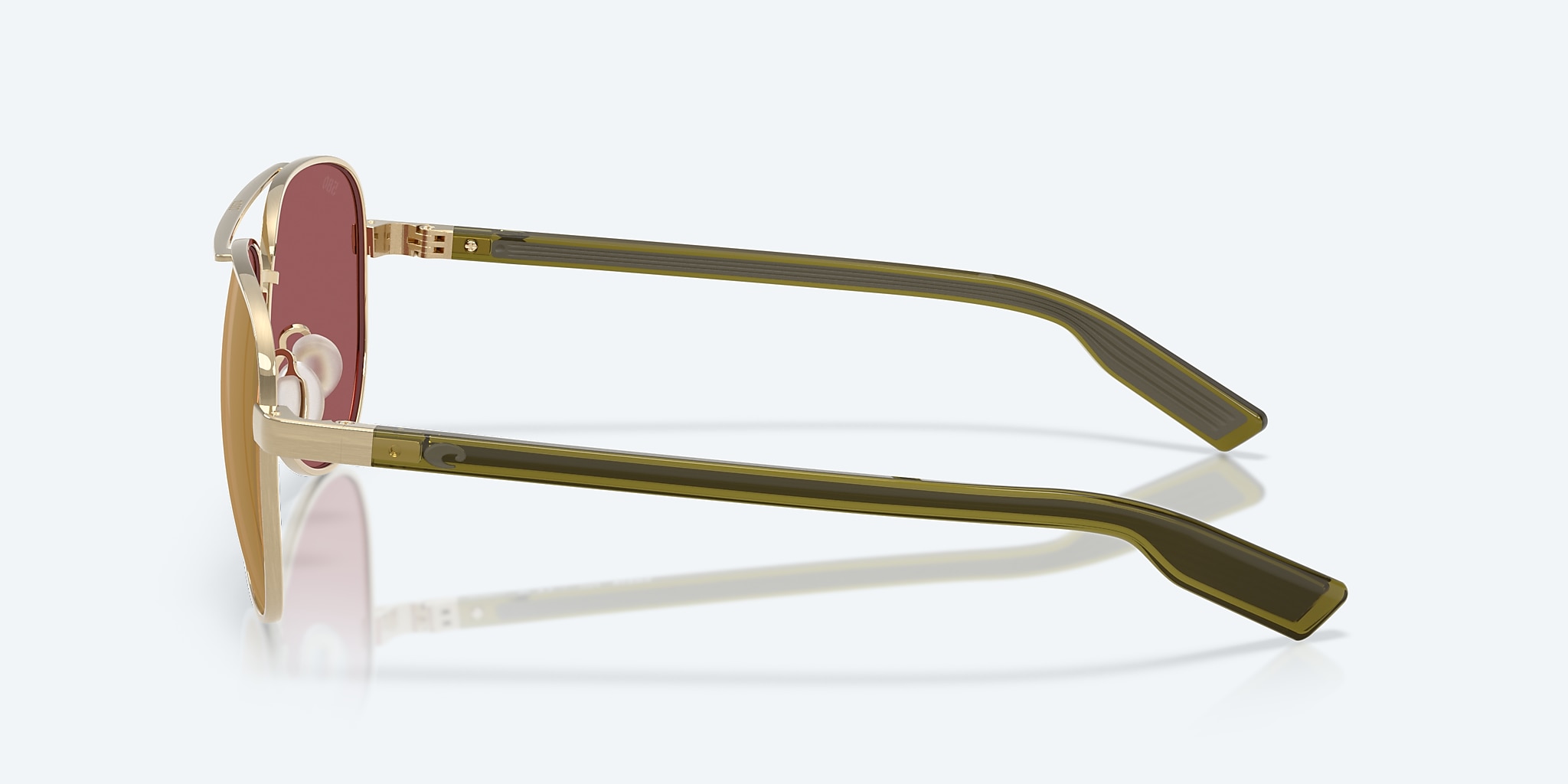 Sunglasses Costa Peli L (57-14) with Gold Mirror lens and Brushed Gold frame Image 3 of 7 Sunglasses Costa Peli L (57-14) with Gold Mirror lens and Brushed Gold frame Image 3 of 7