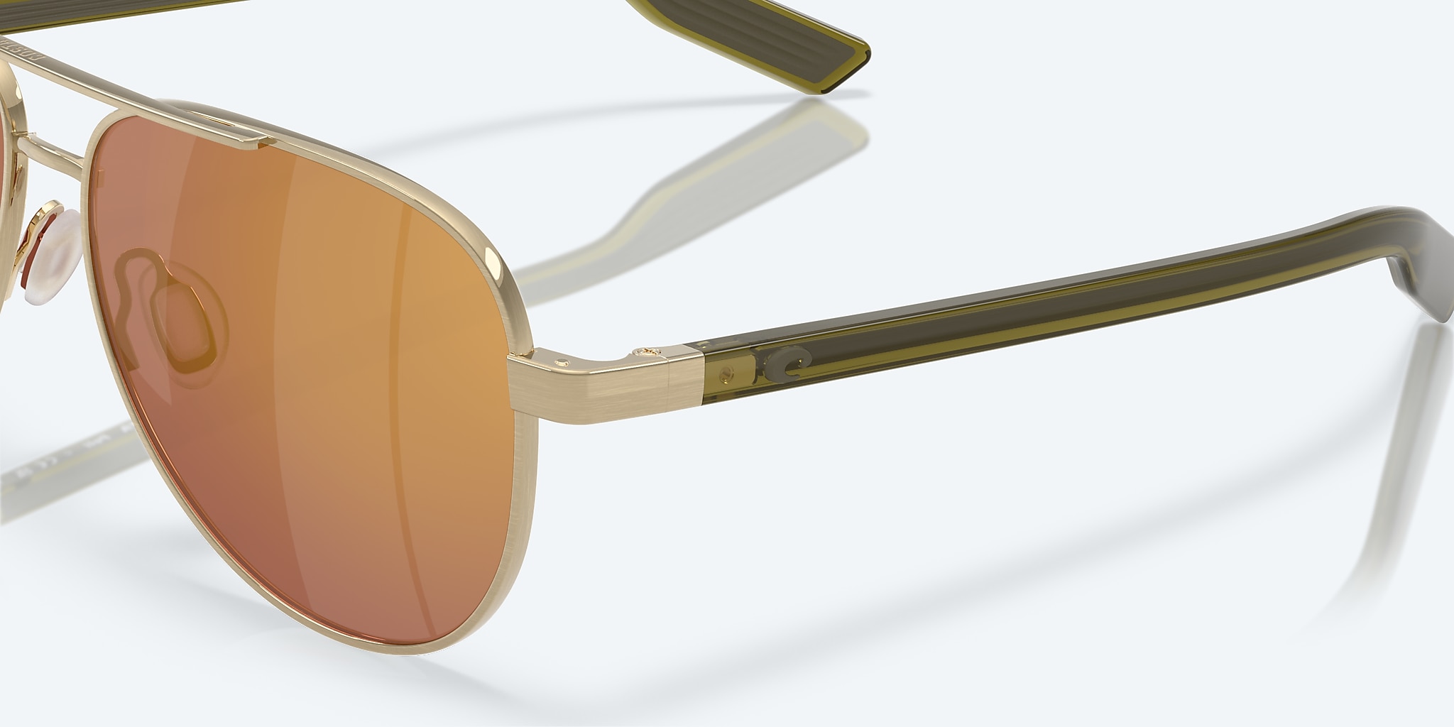 Sunglasses Costa Peli L (57-14) with Gold Mirror lens and Brushed Gold frame Image 6 of 7 Sunglasses Costa Peli L (57-14) with Gold Mirror lens and Brushed Gold frame Image 6 of 7