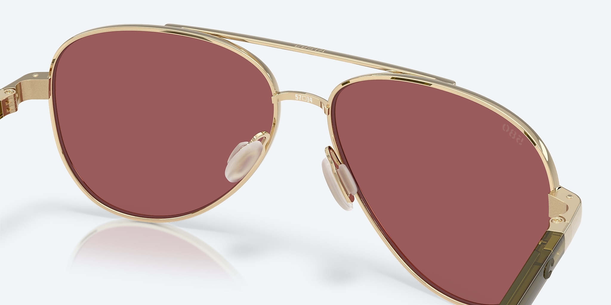 Sunglasses Costa Peli L (57-14) with Gold Mirror lens and Brushed Gold frame Image 7 of 7 Sunglasses Costa Peli L (57-14) with Gold Mirror lens and Brushed Gold frame Image 7 of 7