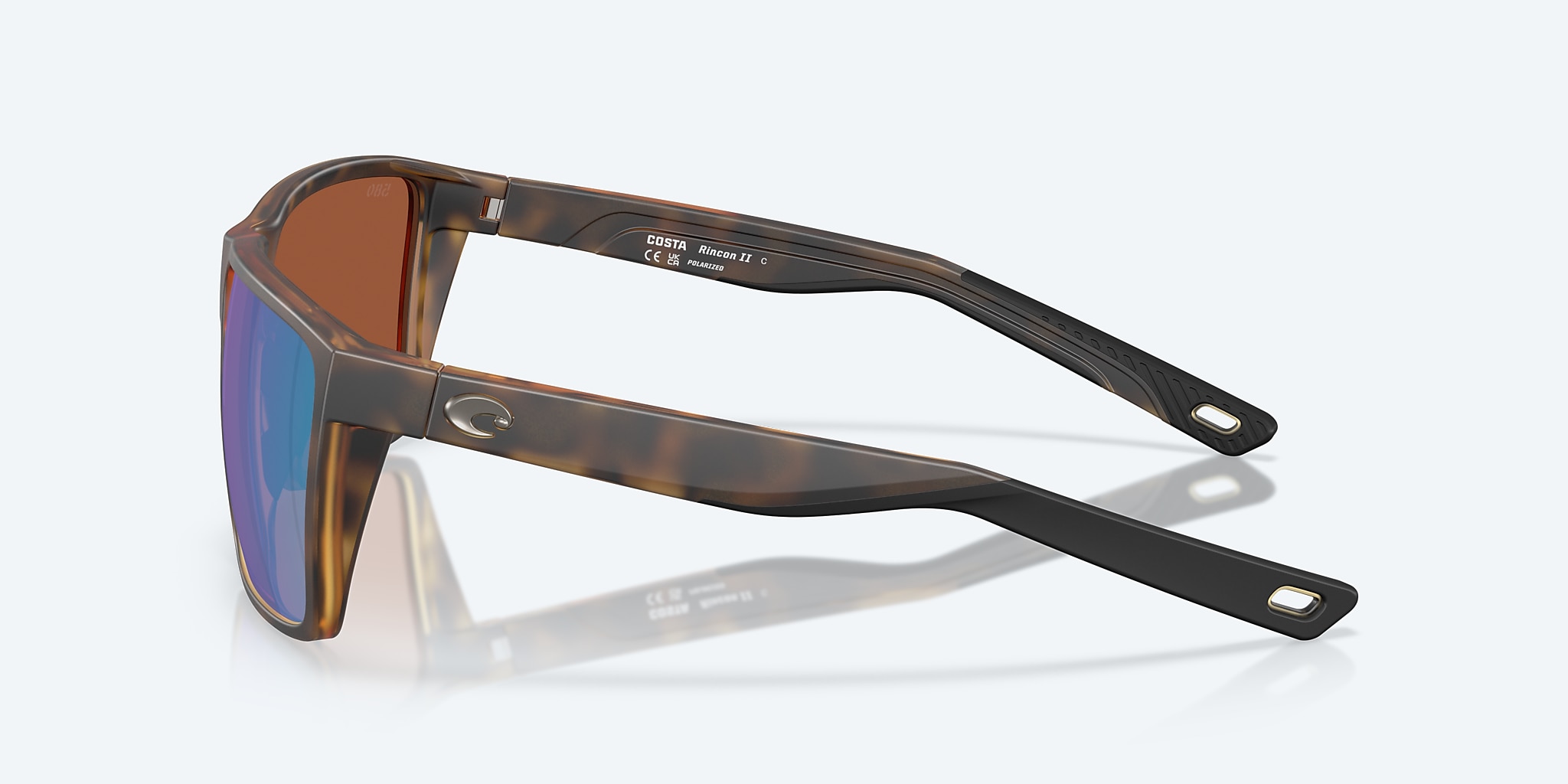 Lunettes de soleil Costa Rincon II XL (64-11) avec Effet miroir Vert verre et Écaille de tortue mate monture Image 3 de 8 Lunettes de soleil Costa Rincon II XL (64-11) avec Effet miroir Vert verre et Écaille de tortue mate monture Image 3 de 8