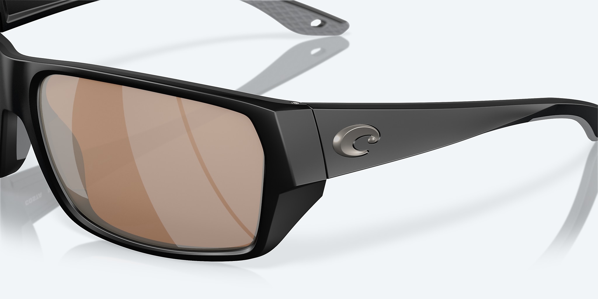 Sunglasses Costa Tailfin M (60-17) with Copper Silver Mirror lens and Matte Black frame Image 6 of 7 Sunglasses Costa Tailfin M (60-17) with Copper Silver Mirror lens and Matte Black frame Image 6 of 7
