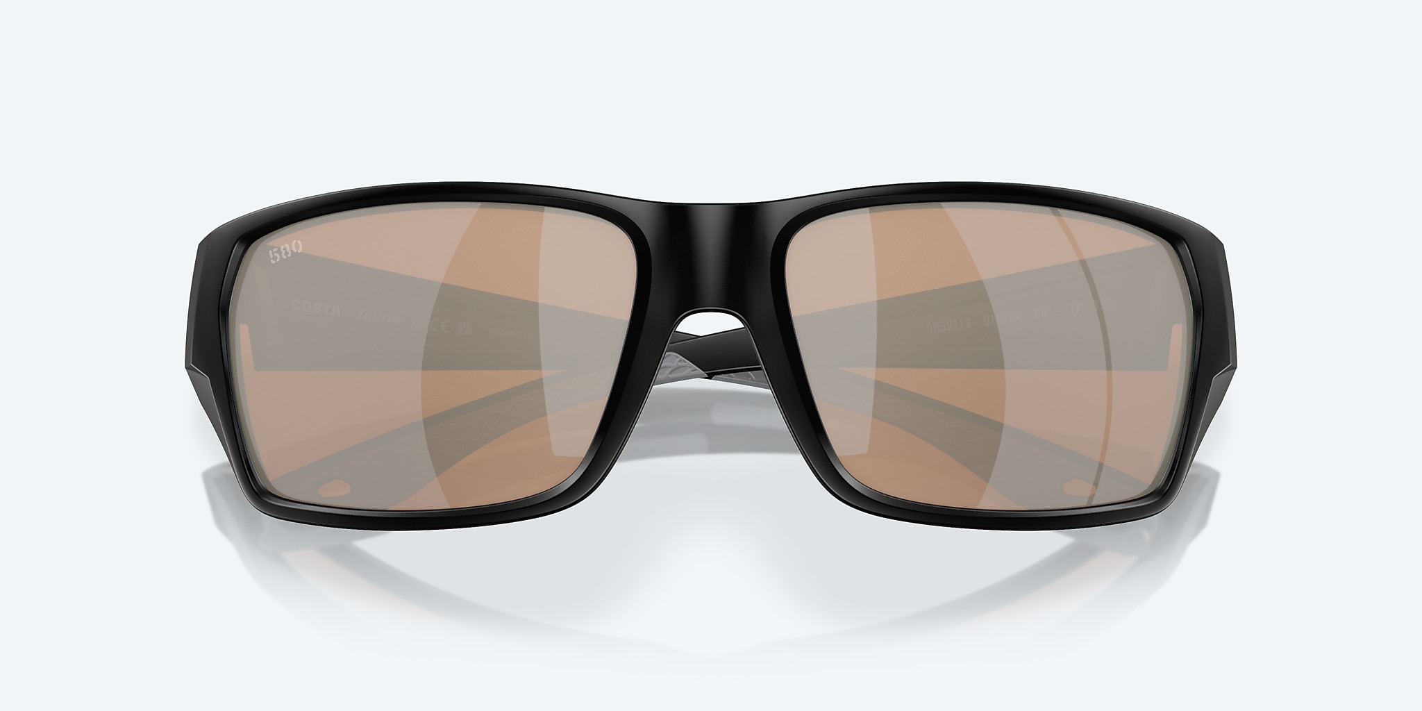Sunglasses Costa Tailfin M (60-17) with Copper Silver Mirror lens and Matte Black frame Image 5 of 7 Sunglasses Costa Tailfin M (60-17) with Copper Silver Mirror lens and Matte Black frame Image 5 of 7