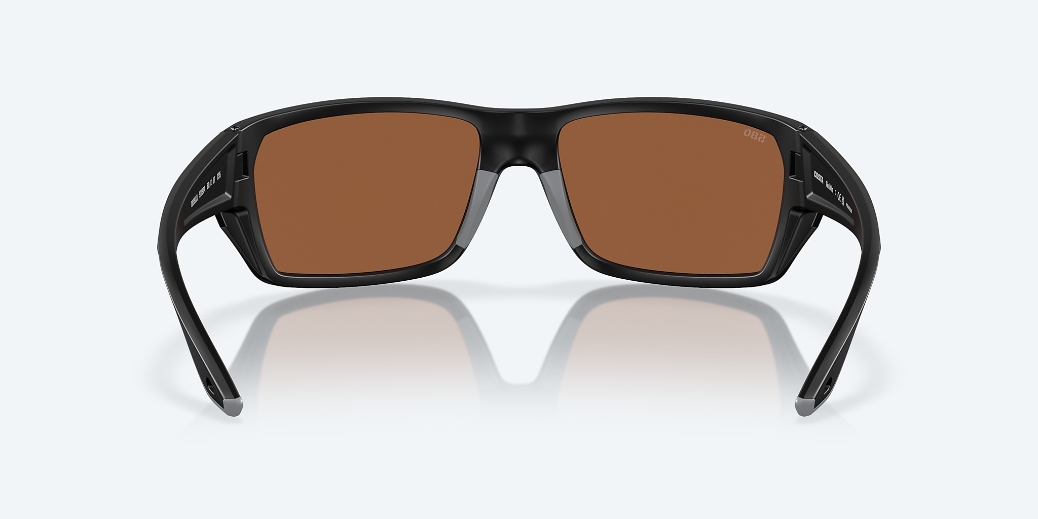 Sunglasses Costa Tailfin M (60-17) with Copper Silver Mirror lens and Matte Black frame Image 4 of 7 Sunglasses Costa Tailfin M (60-17) with Copper Silver Mirror lens and Matte Black frame Image 4 of 7