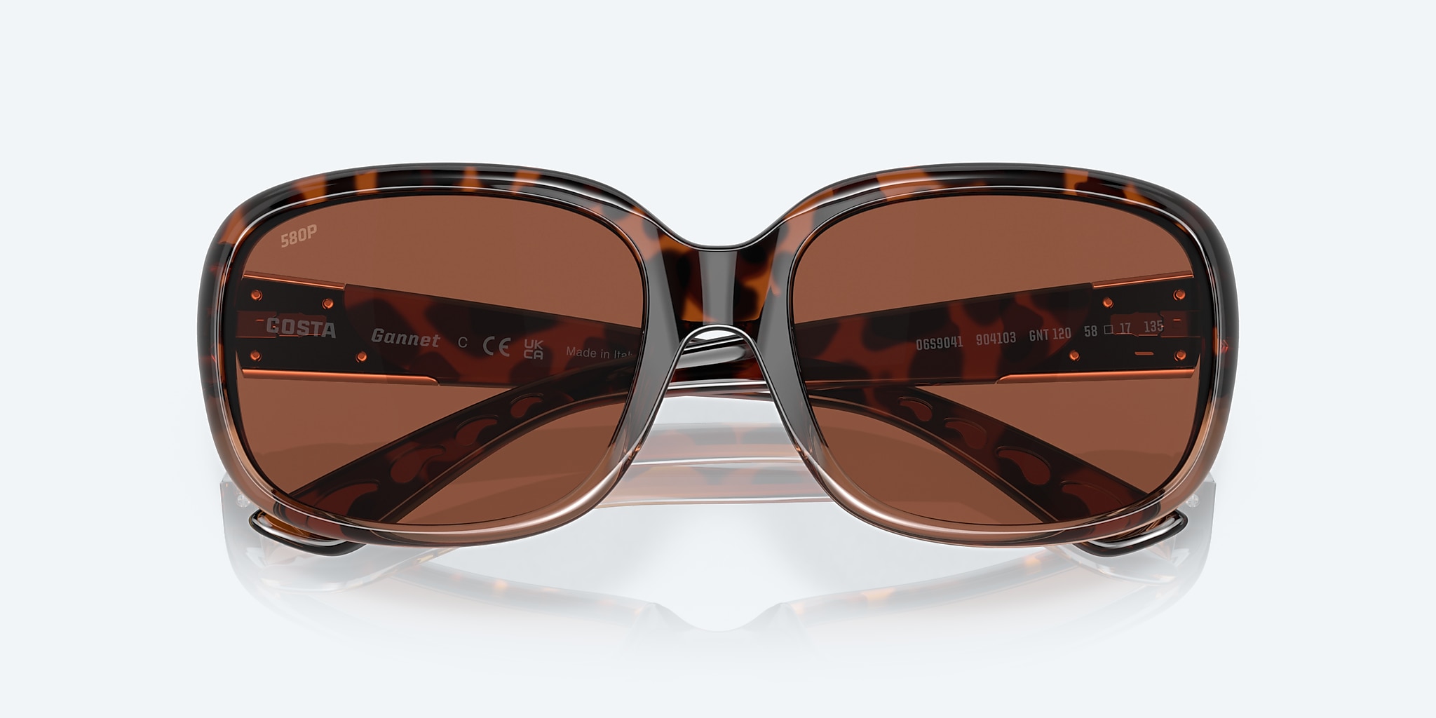Sunglasses Costa Gannet M (58-17) with Copper lens and Shiny Tortoise Fade frame Image 5 of 7 Sunglasses Costa Gannet M (58-17) with Copper lens and Shiny Tortoise Fade frame Image 5 of 7