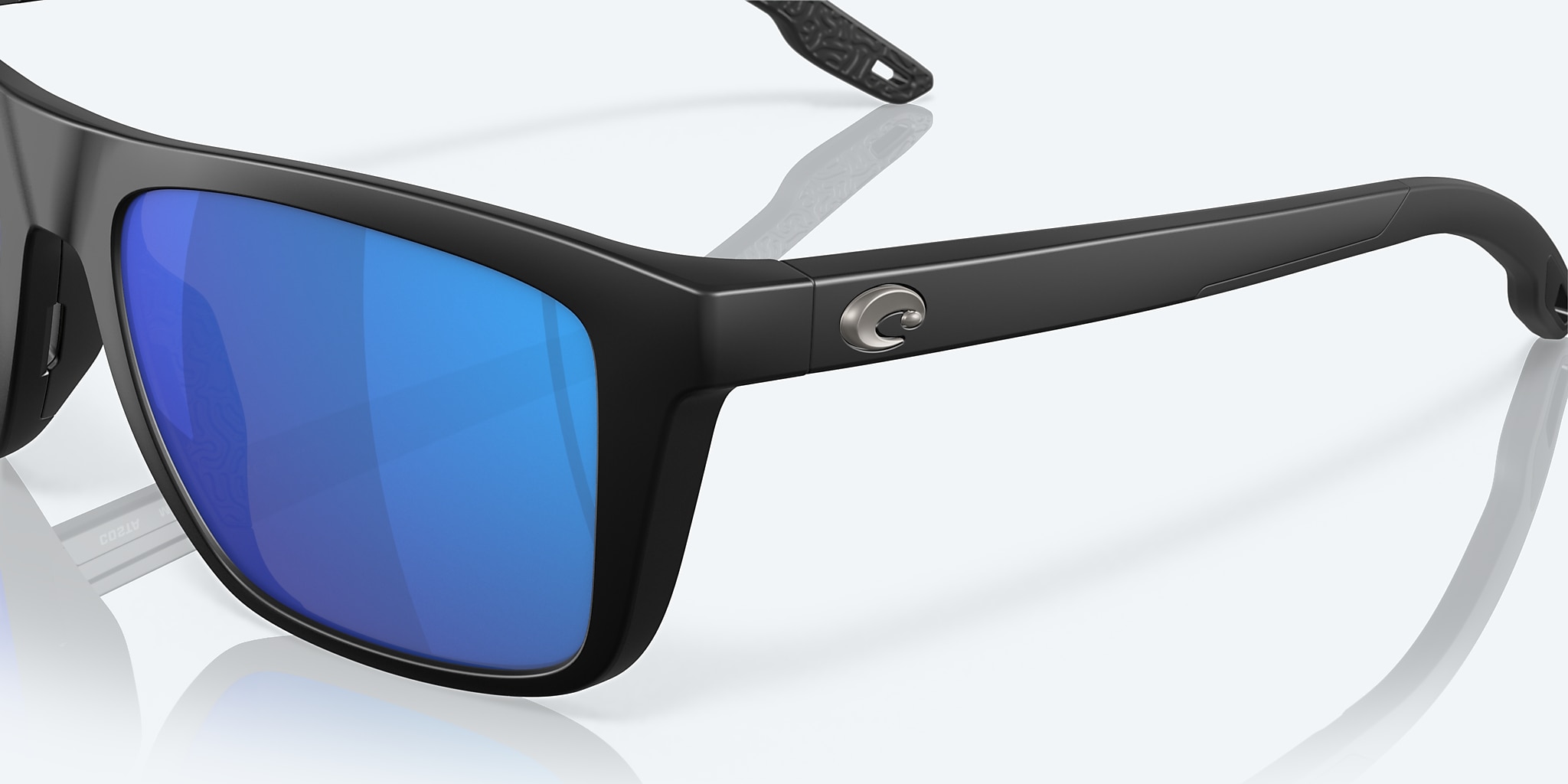 Sunglasses Costa Mainsail L (55-18) with Blue Mirror lens and Matte Black frame Image 6 of 7 Sunglasses Costa Mainsail L (55-18) with Blue Mirror lens and Matte Black frame Image 6 of 7