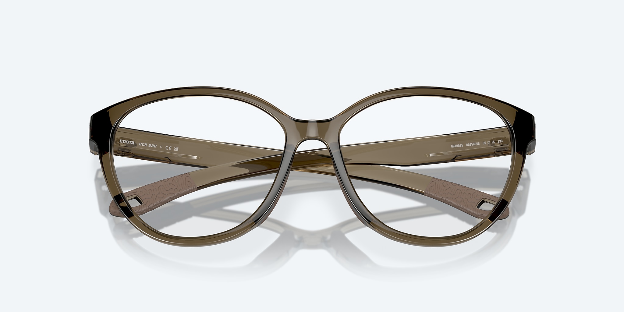 Eyeglasses Costa Ocean Ridge 830 L (55-15) with Demo Lens lens and Taupe Crystal frame Image 5 of 7 Eyeglasses Costa Ocean Ridge 830 L (55-15) with Demo Lens lens and Taupe Crystal frame Image 5 of 7