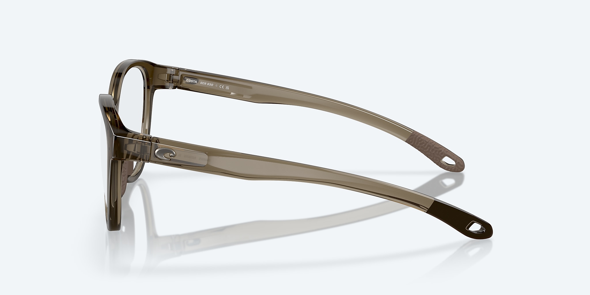 Eyeglasses Costa Ocean Ridge 830 L (55-15) with Demo Lens lens and Taupe Crystal frame Image 3 of 7 Eyeglasses Costa Ocean Ridge 830 L (55-15) with Demo Lens lens and Taupe Crystal frame Image 3 of 7