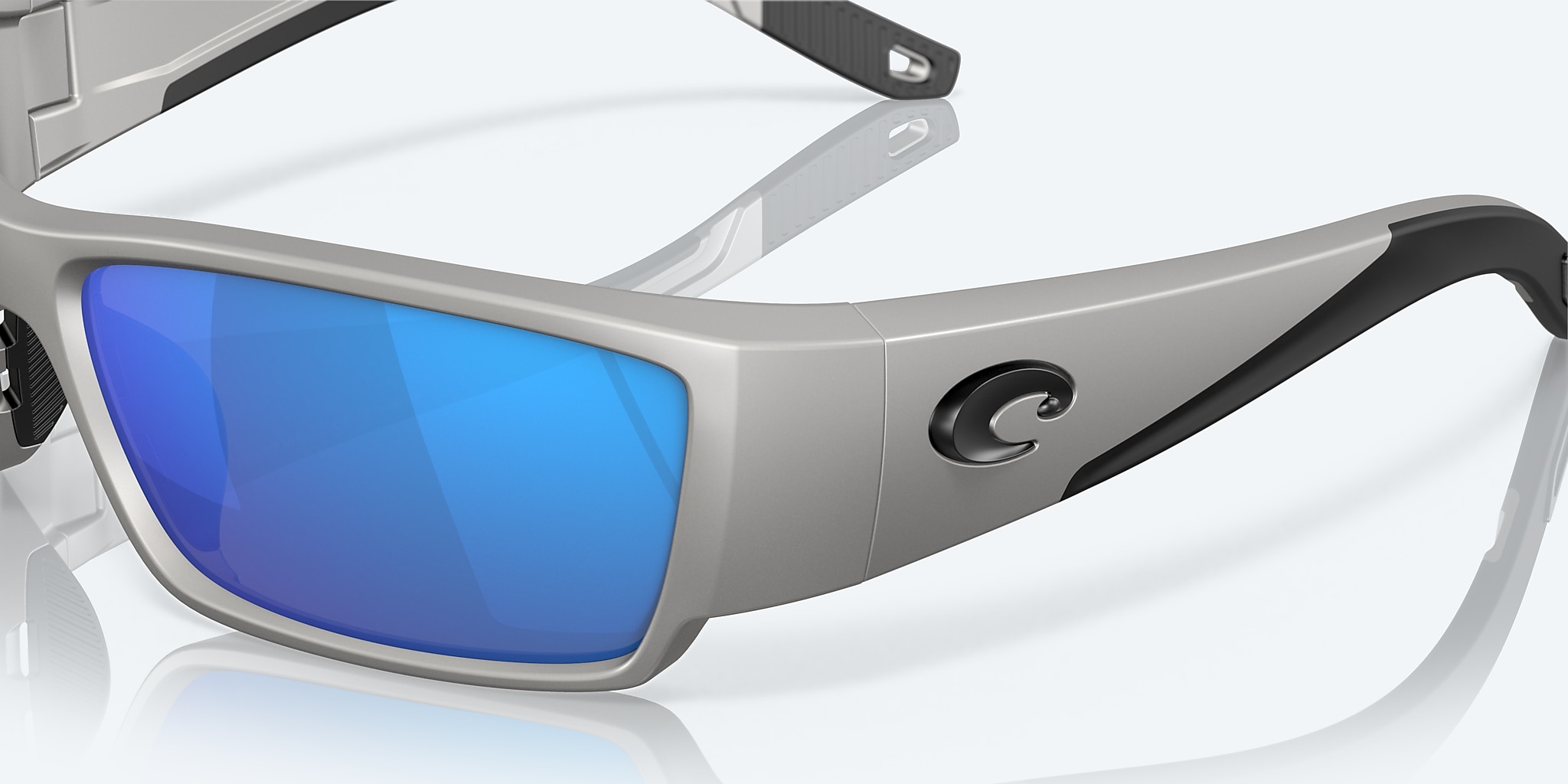 Sunglasses Costa Corbina PRO XL (61-18) with Blue Mirror lens and Metallic Silver frame Image 6 of 7 Sunglasses Costa Corbina PRO XL (61-18) with Blue Mirror lens and Metallic Silver frame Image 6 of 7