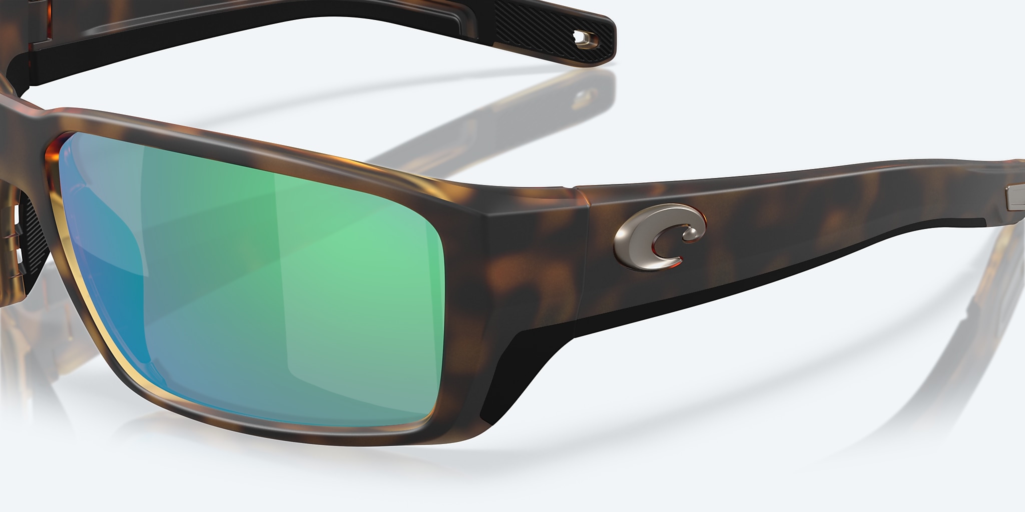 Sunglasses Costa Fantail PRO L (60-15) with Green Mirror lens and Matte Tortoise frame Image 6 of 8 Sunglasses Costa Fantail PRO L (60-15) with Green Mirror lens and Matte Tortoise frame Image 6 of 8