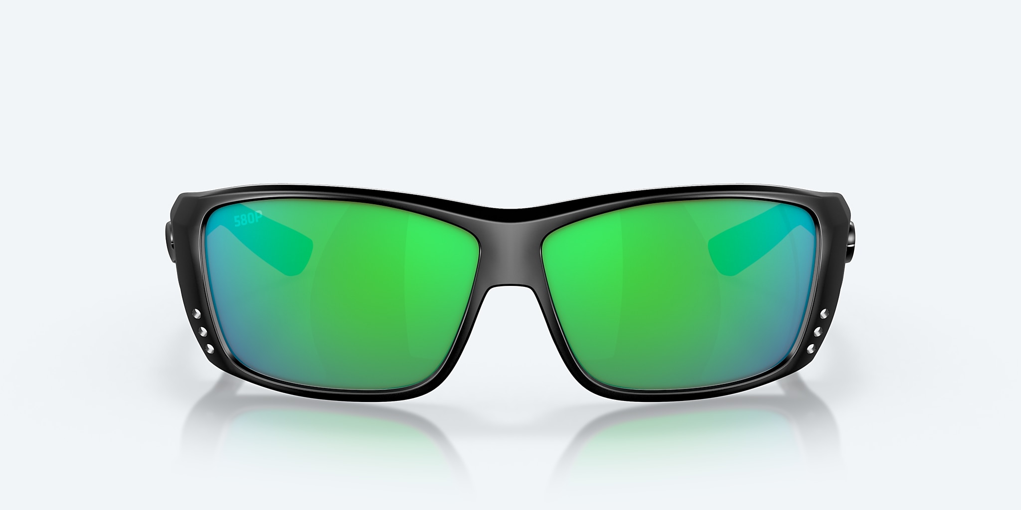 Sunglasses Costa Cat Cay M (61-10) with Green Mirror lens and Blackout frame Image 2 of 7 Sunglasses Costa Cat Cay M (61-10) with Green Mirror lens and Blackout frame Image 2 of 7