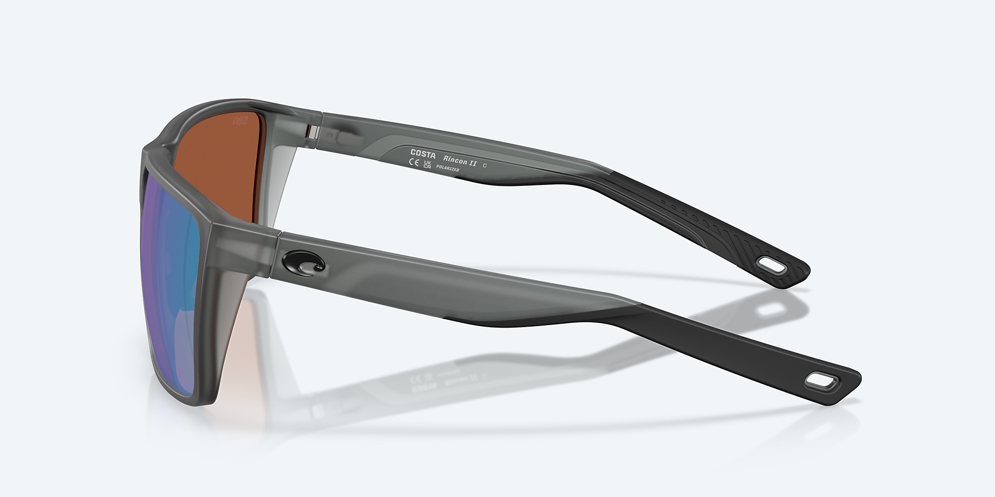 Sunglasses Costa Rincon II XL (64-11) with Green Mirror lens and Matte Smoke Crystal frame Image 3 of 8 Sunglasses Costa Rincon II XL (64-11) with Green Mirror lens and Matte Smoke Crystal frame Image 3 of 8