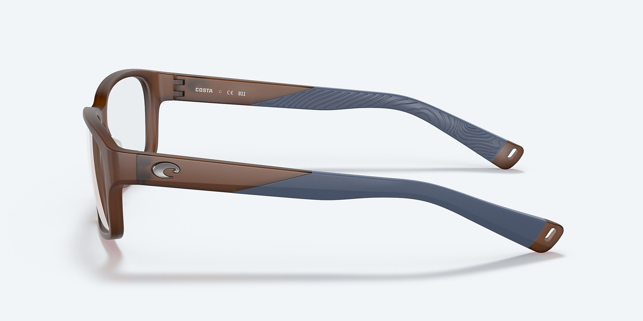 Eyeglasses Costa Ocean Ridge 320 L (56-17) with DEMO LENS lens and Translucent Dark Brown frame Image 3 of 5