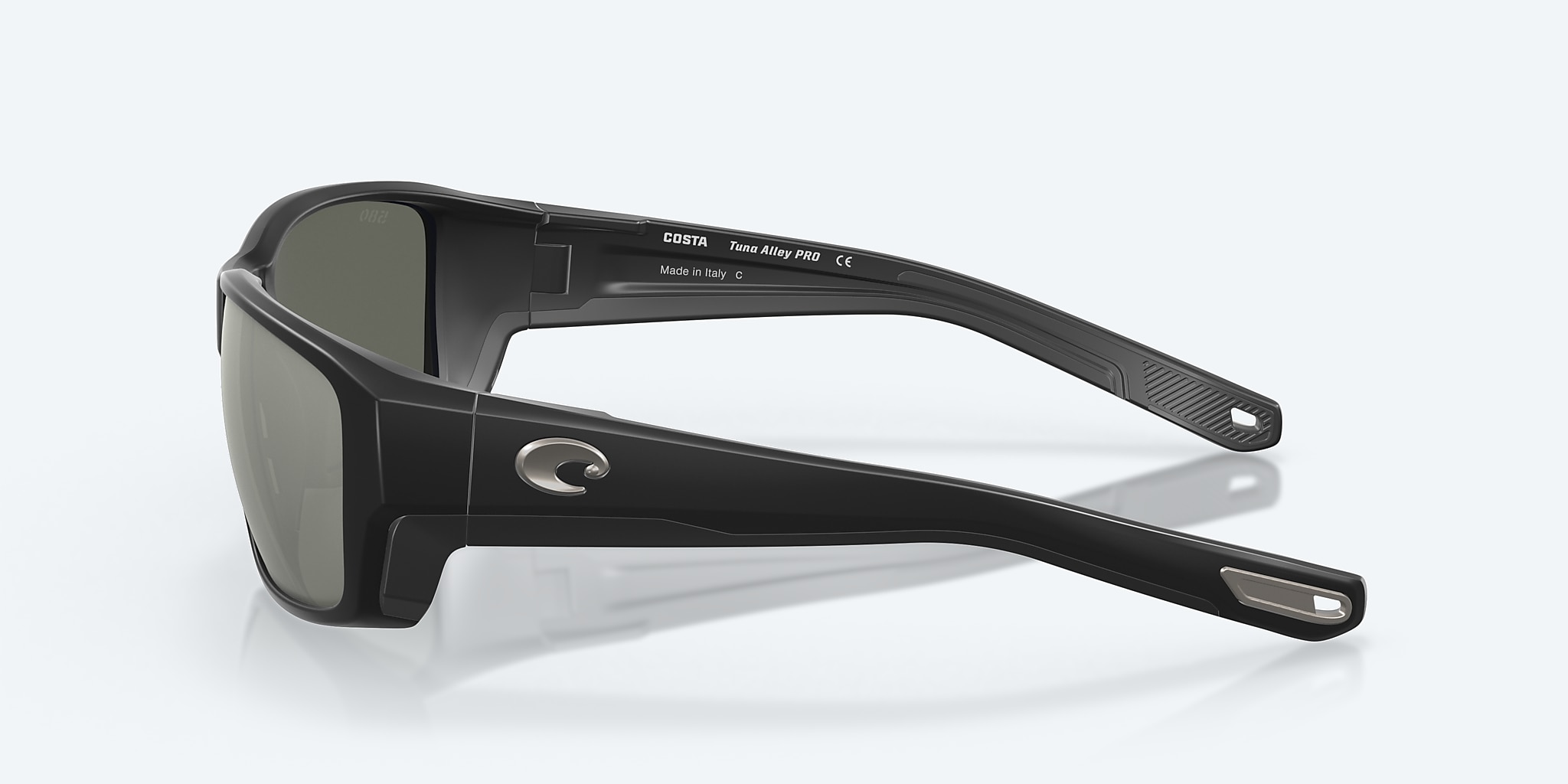 Sunglasses Costa Tuna Alley PRO L (60-16) with Gray Silver Mirror lens and Matte Black frame Image 3 of 7 Sunglasses Costa Tuna Alley PRO L (60-16) with Gray Silver Mirror lens and Matte Black frame Image 3 of 7