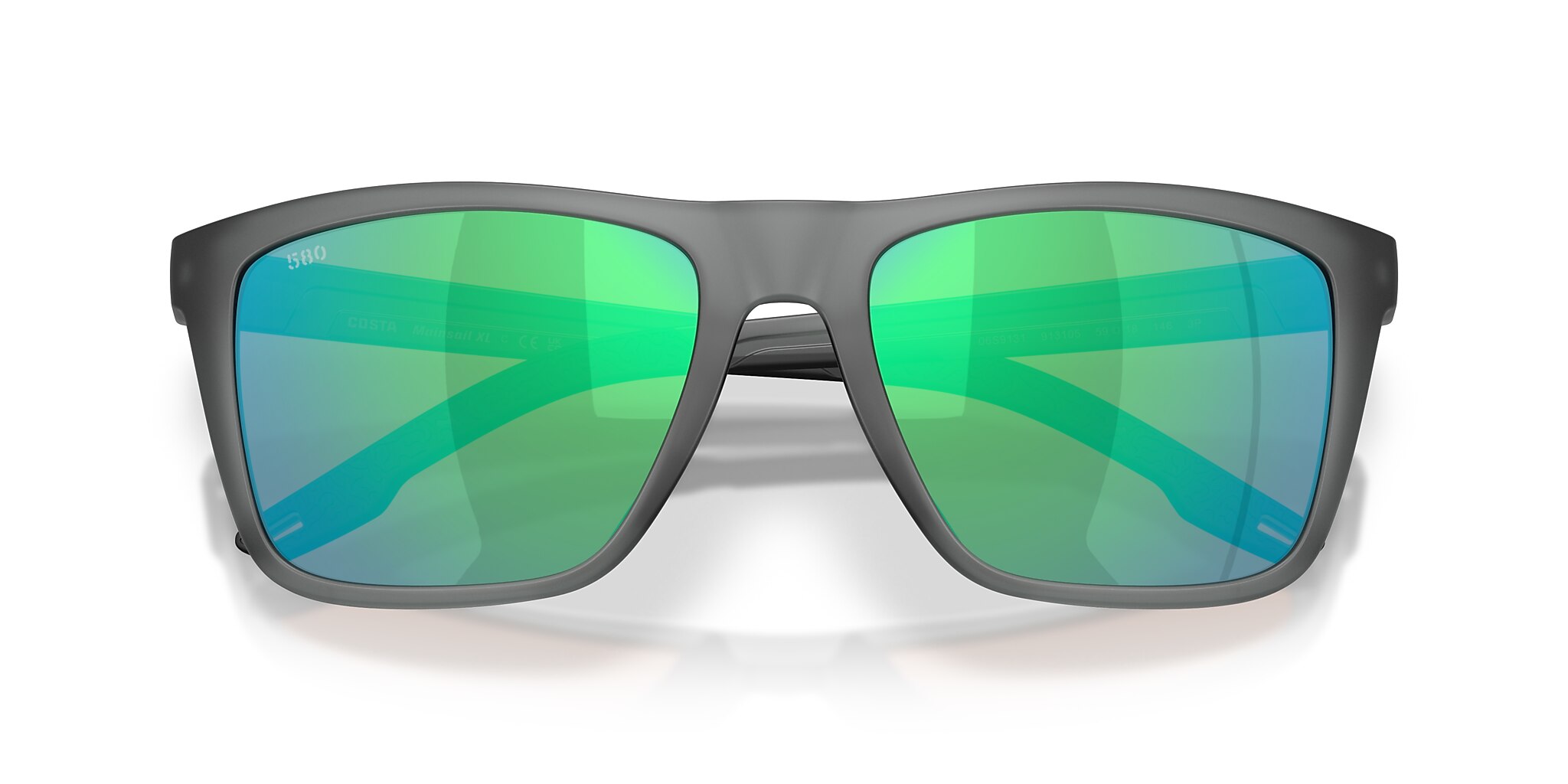 Costa Mainsail XL XXL (59-18) with Green Mirror lenses and Matte
