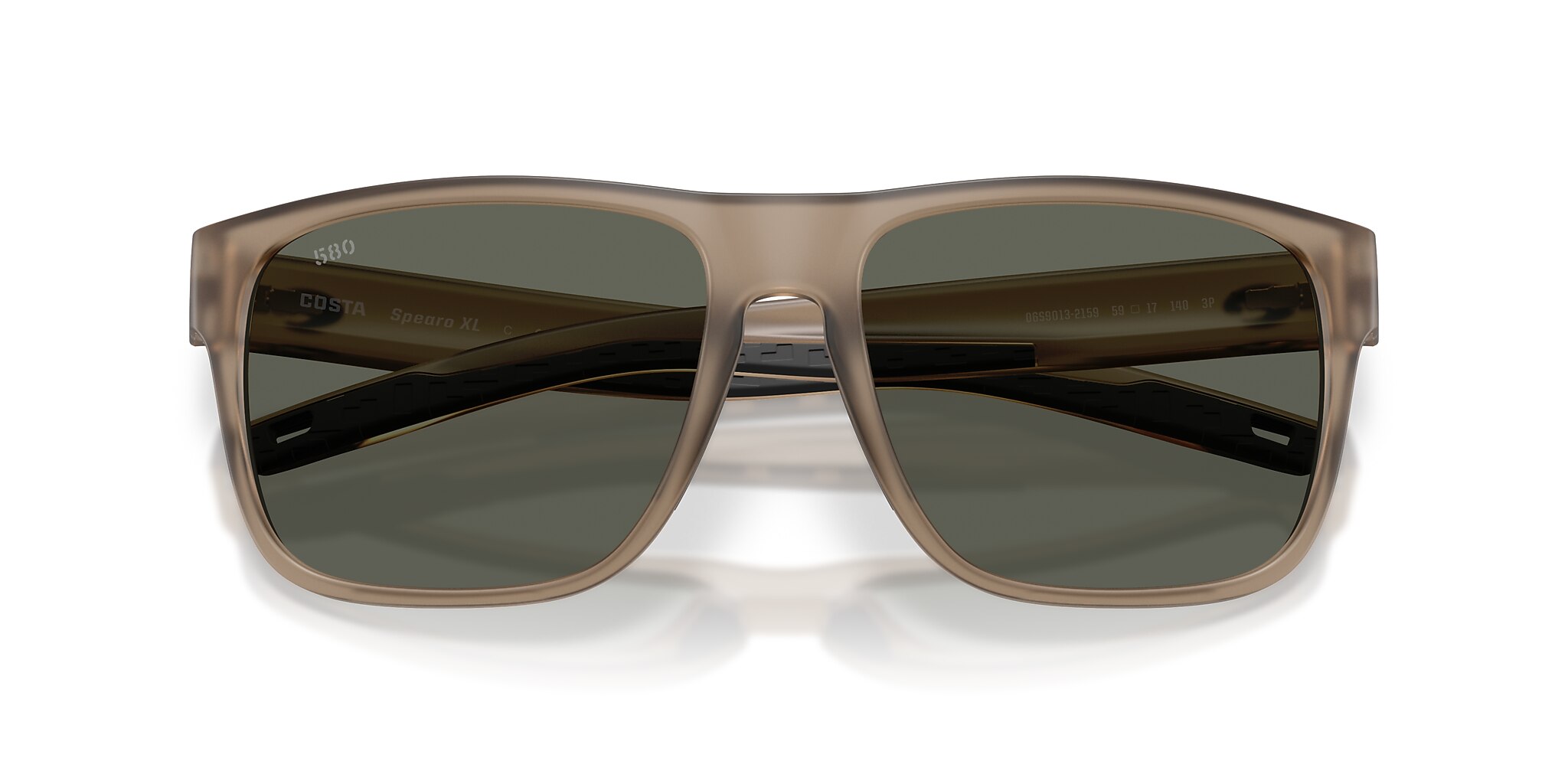 Costa Spearo XL XXL (59-17) with Gray lenses and Matte Brown Smoke