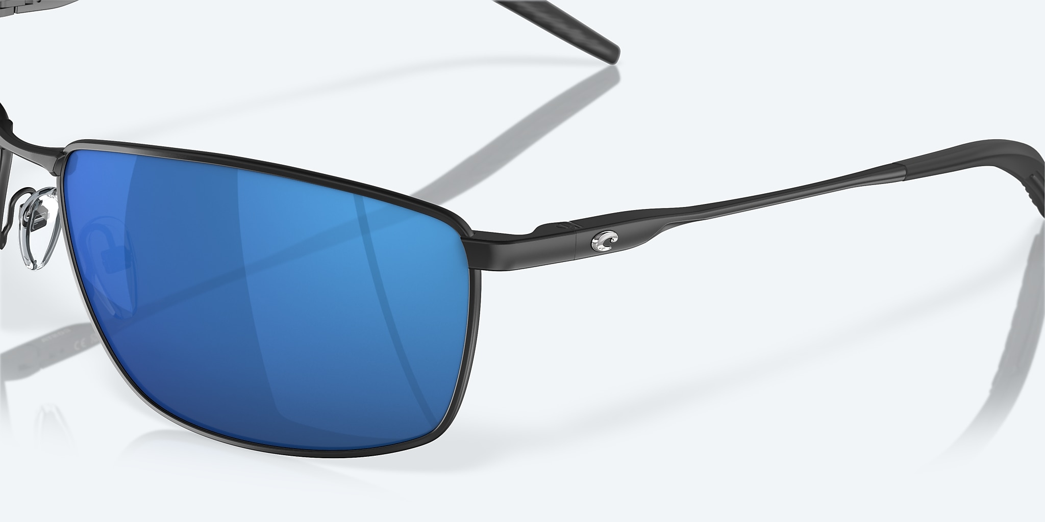Sunglasses Costa Turret L (63-15) with Blue Mirror lens and Matte Black frame Image 6 of 7 Sunglasses Costa Turret L (63-15) with Blue Mirror lens and Matte Black frame Image 6 of 7