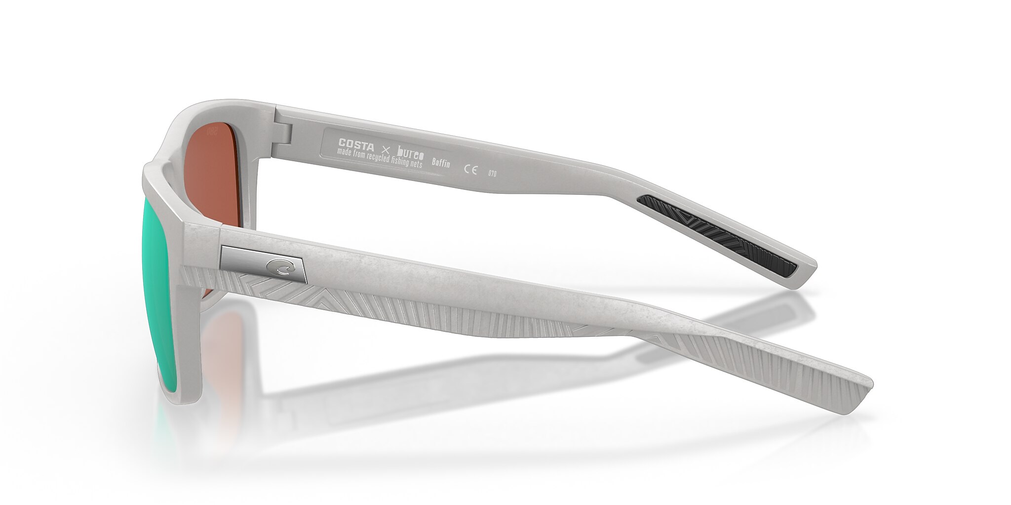 Costa Baffin L (58-16) with Green Mirror lenses and Light Gray