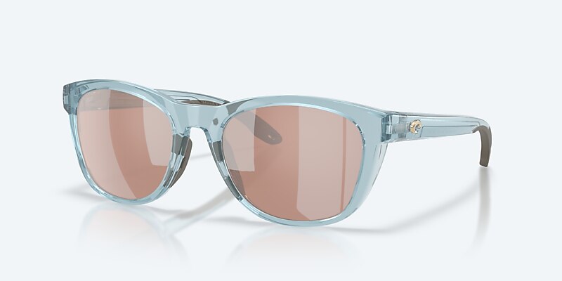 Sunglasses Costa Aleta L (54-19) with Copper Silver Mirror lens and Translucent Silt Blue frame Image 1 of 7