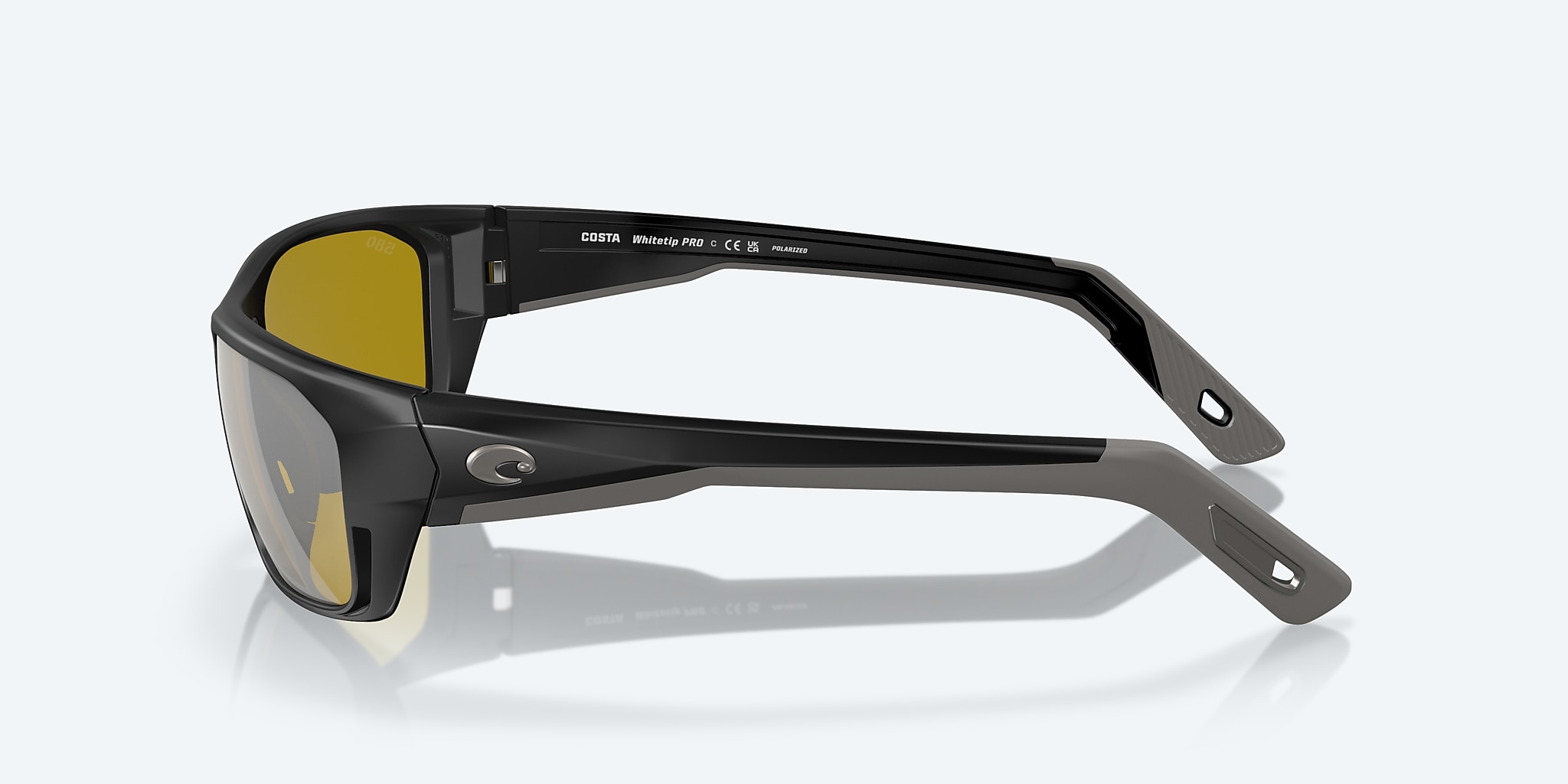 Sunglasses Costa Whitetip PRO M (57-18) with Sunrise Silver Mirror lens and Matte Black frame Image 3 of 7 Sunglasses Costa Whitetip PRO M (57-18) with Sunrise Silver Mirror lens and Matte Black frame Image 3 of 7