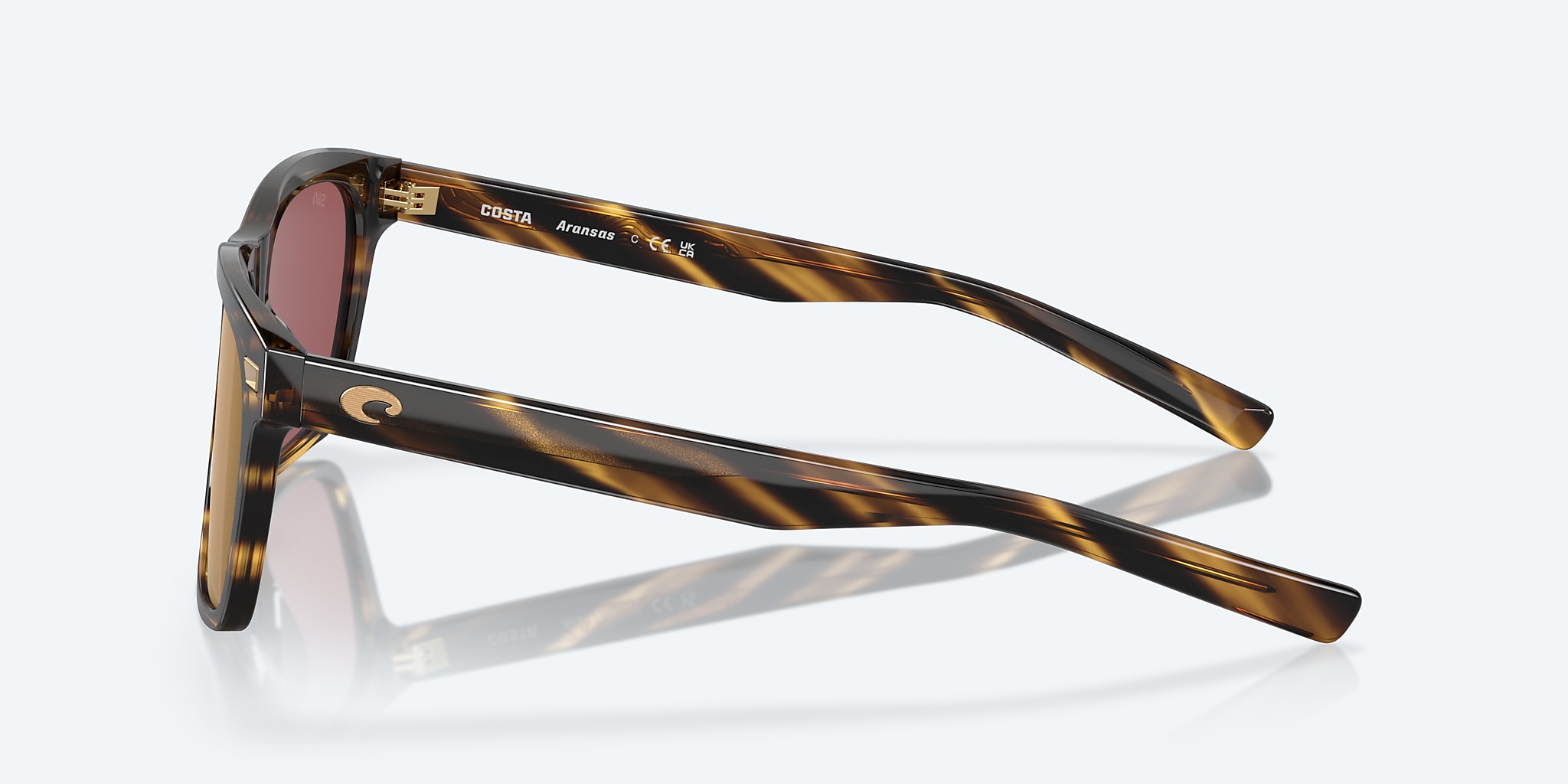 Sunglasses Costa Aransas L (58-16) with Gold Mirror lens and Tortoise frame Image 3 of 7 Sunglasses Costa Aransas L (58-16) with Gold Mirror lens and Tortoise frame Image 3 of 7