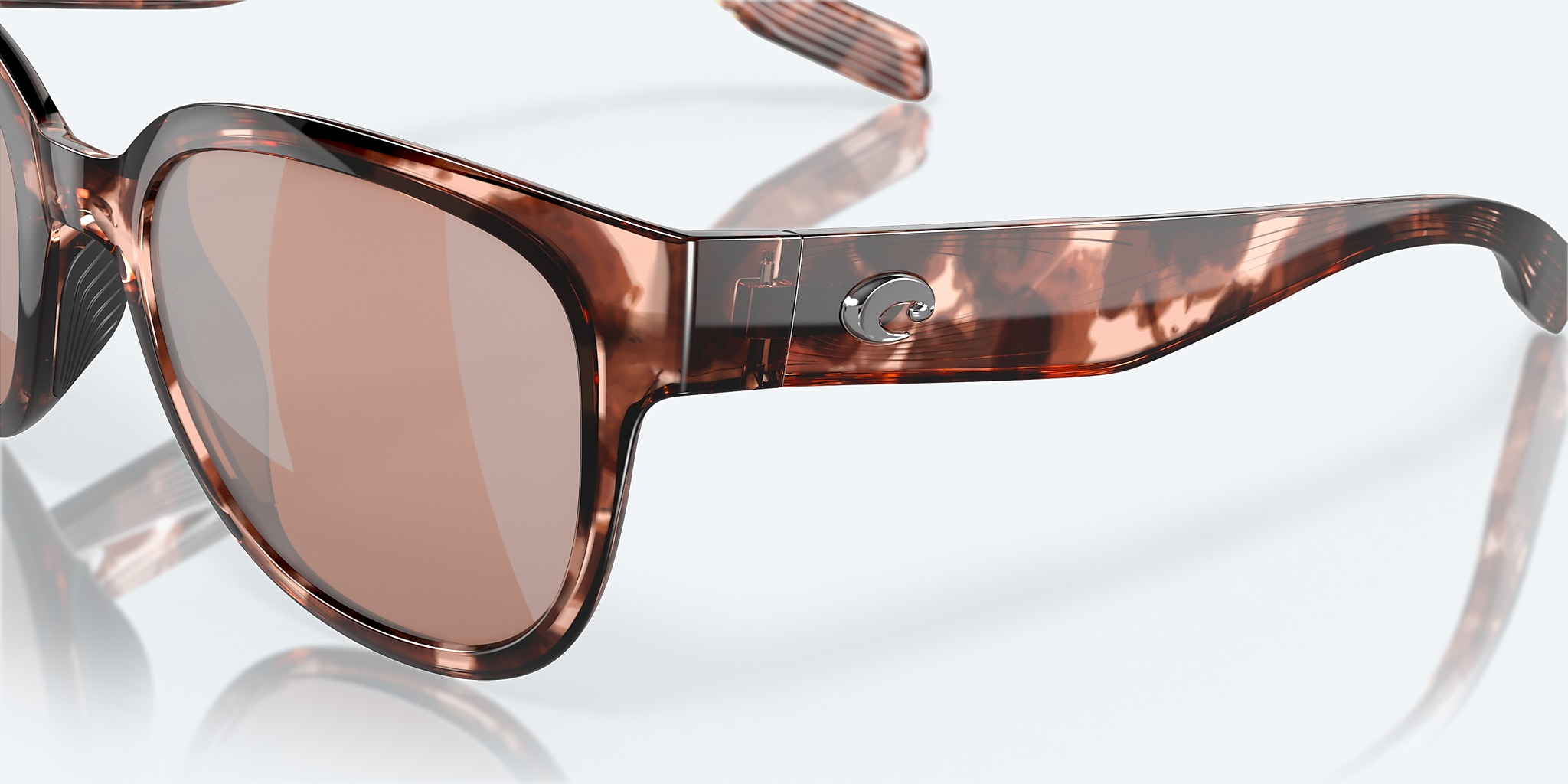 Gafas de sol Costa Salina XL (53-20) con Espejo plateado y cobrizo lente y Coral y tortuga montura Imagen 6 de 7 Gafas de sol Costa Salina XL (53-20) con Espejo plateado y cobrizo lente y Coral y tortuga montura Imagen 6 de 7