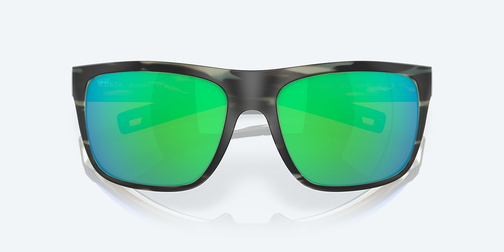 Sunglasses Costa Broadbill L (60-16) with Green Mirror lens and Matte Reef frame Image 5 of 7