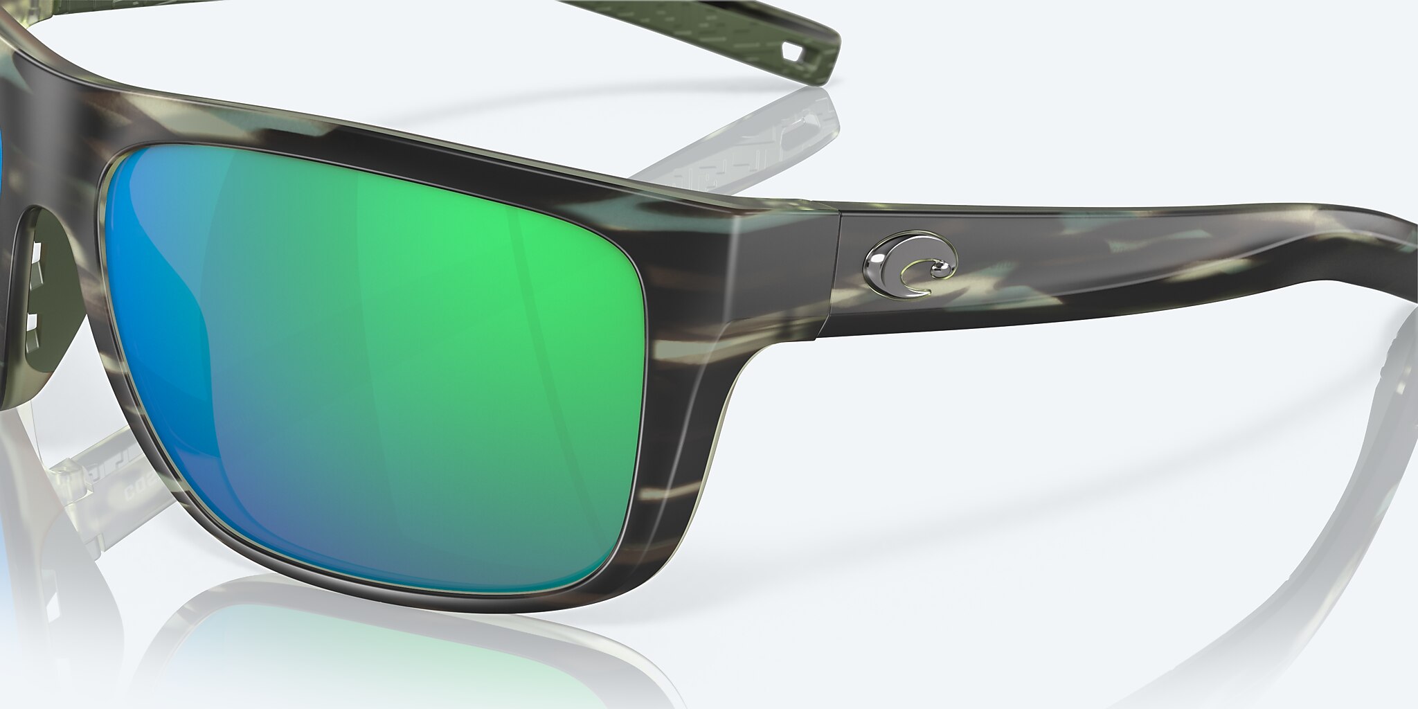 Sunglasses Costa Broadbill L (60-16) with Green Mirror lens and Matte Reef frame Image 6 of 7