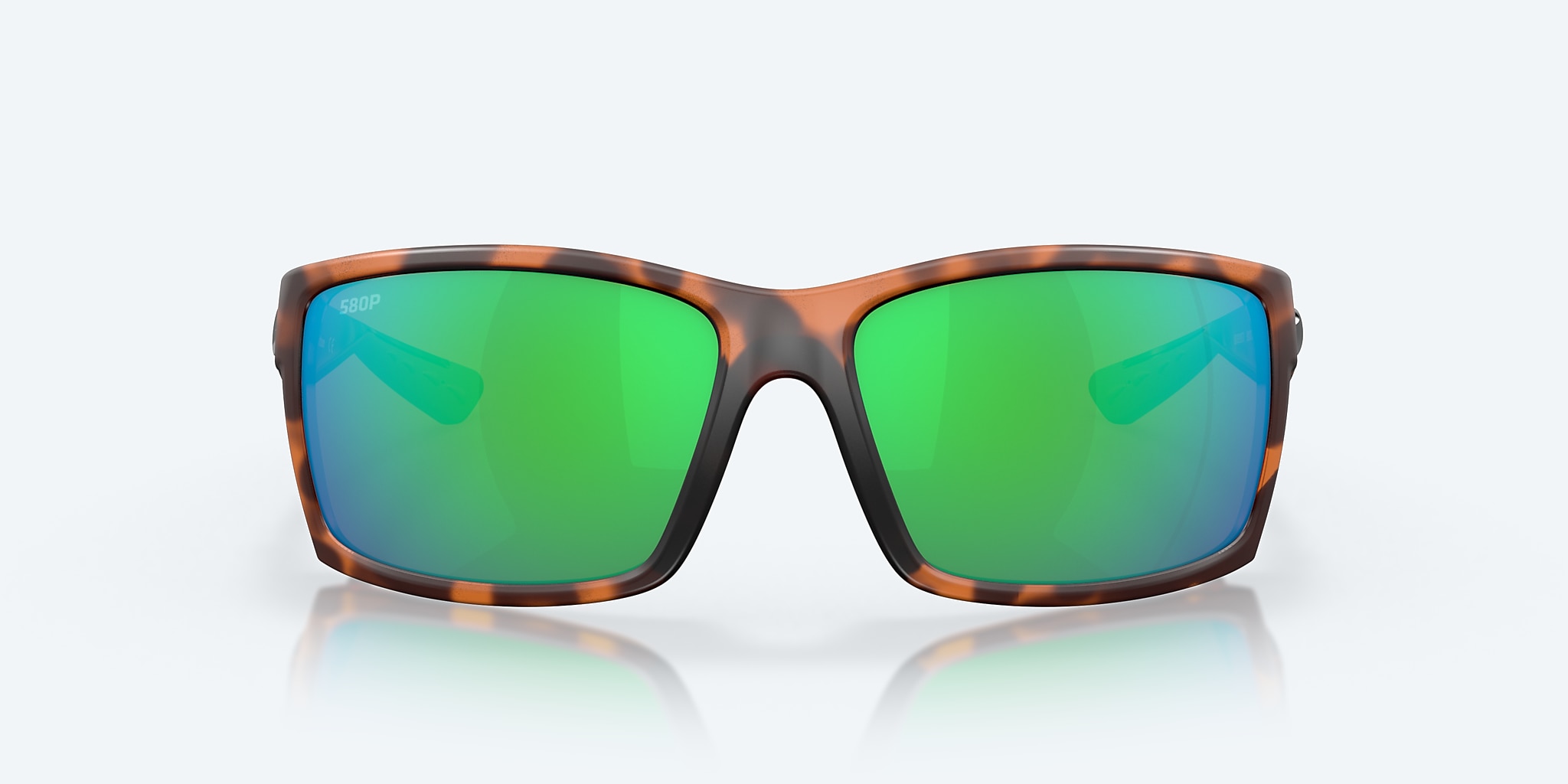 Sunglasses Costa Reefton XL (64-15) with Green Mirror lens and Retro Tortoise frame Image 2 of 7 Sunglasses Costa Reefton XL (64-15) with Green Mirror lens and Retro Tortoise frame Image 2 of 7