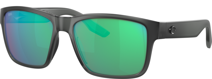 Costa Paunch XL (57-16) with Green Mirror lenses and Matte Smoke