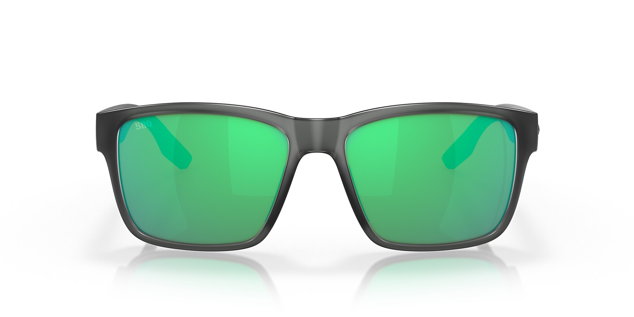 Costa Paunch XL (57-16) with Green Mirror lenses and Matte Smoke