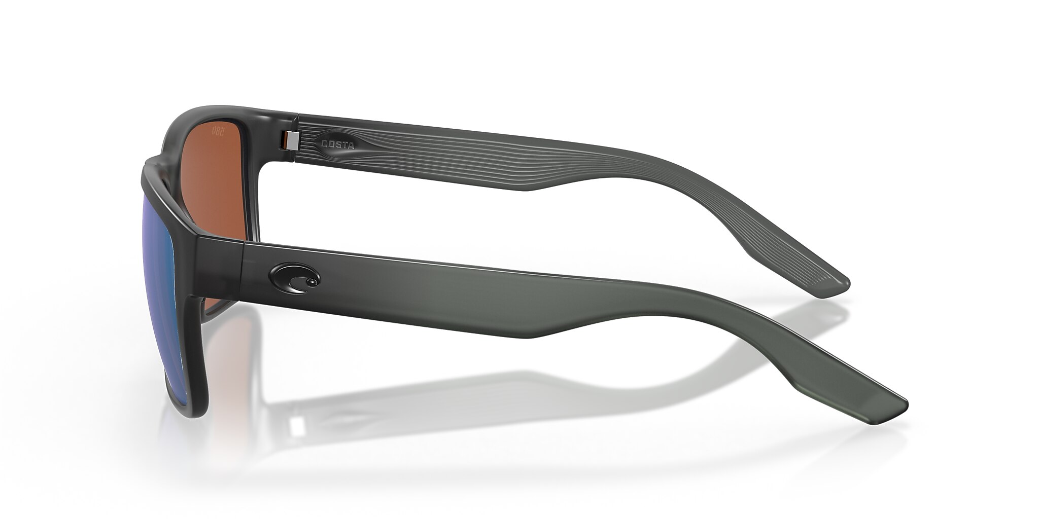 Costa Paunch XL (57-16) with Green Mirror lenses and Matte Smoke