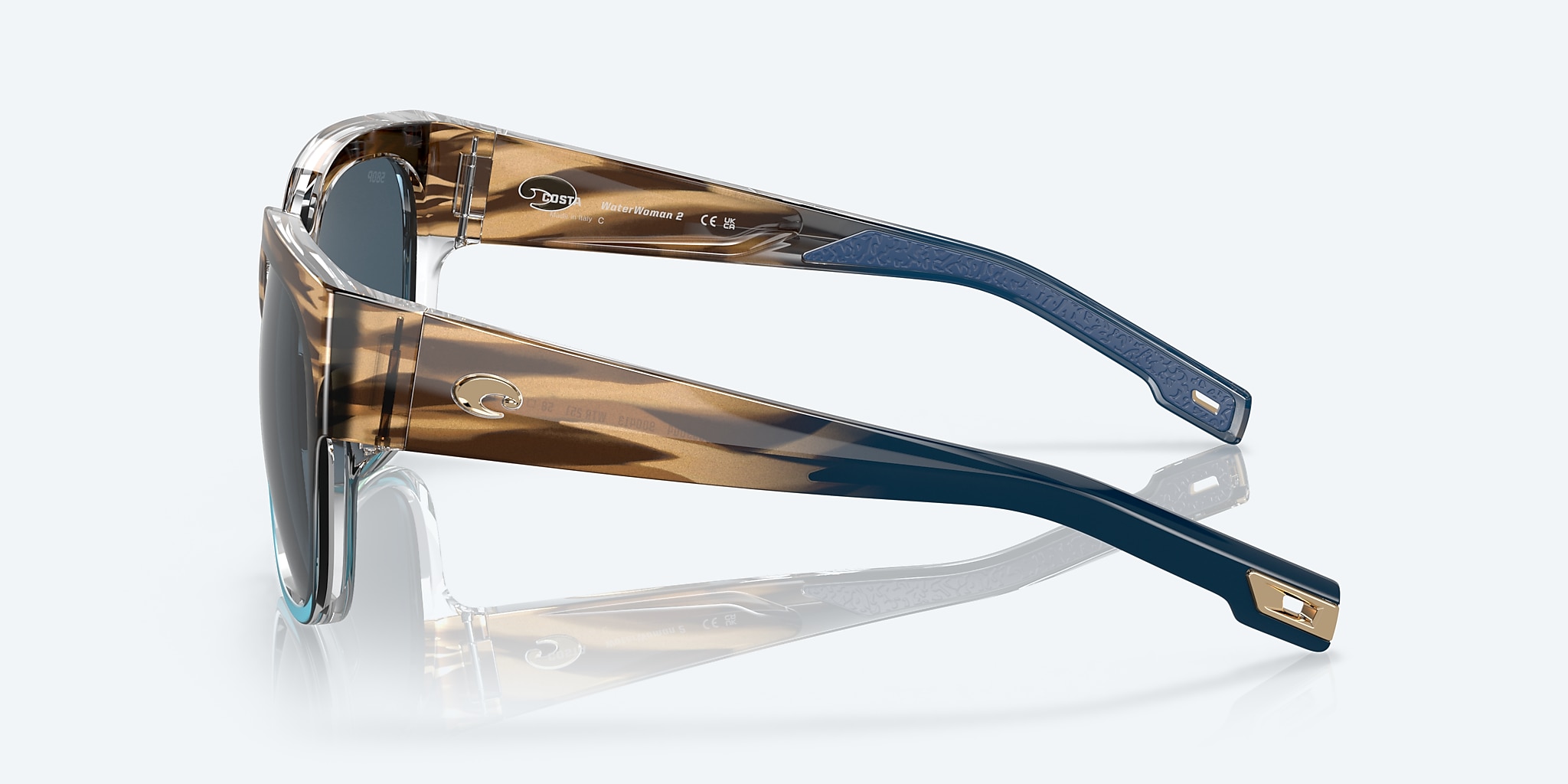 Sunglasses Costa Waterwoman 2 XL (58-18) with Gray lens and Shiny Wahoo frame Image 3 of 7 Sunglasses Costa Waterwoman 2 XL (58-18) with Gray lens and Shiny Wahoo frame Image 3 of 7